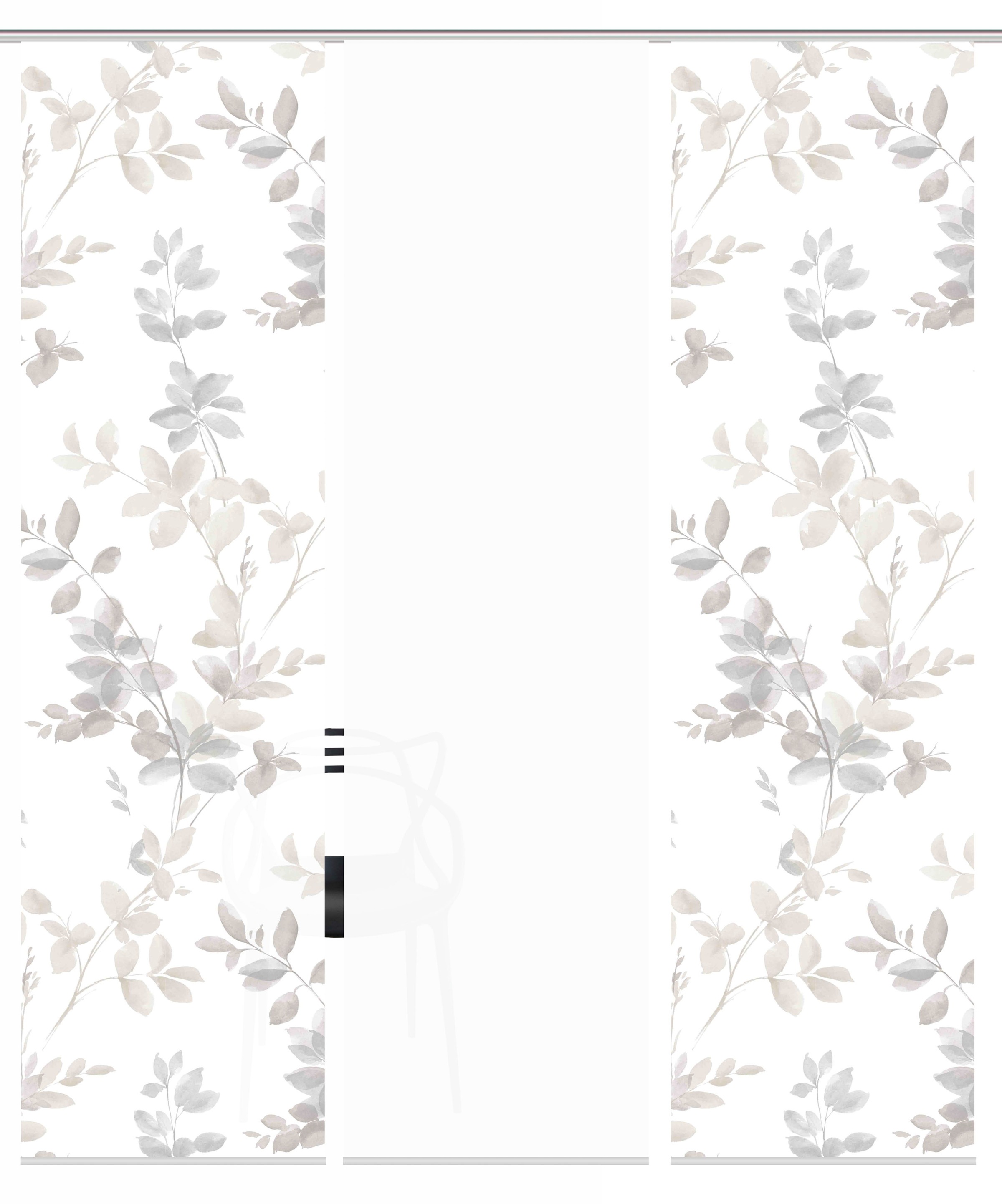 HOME WOHNIDEEN "3er SET" Paneelwagen 3 Stk. tlg. Schiebevorhang Digidruck 3 günstig online kaufen