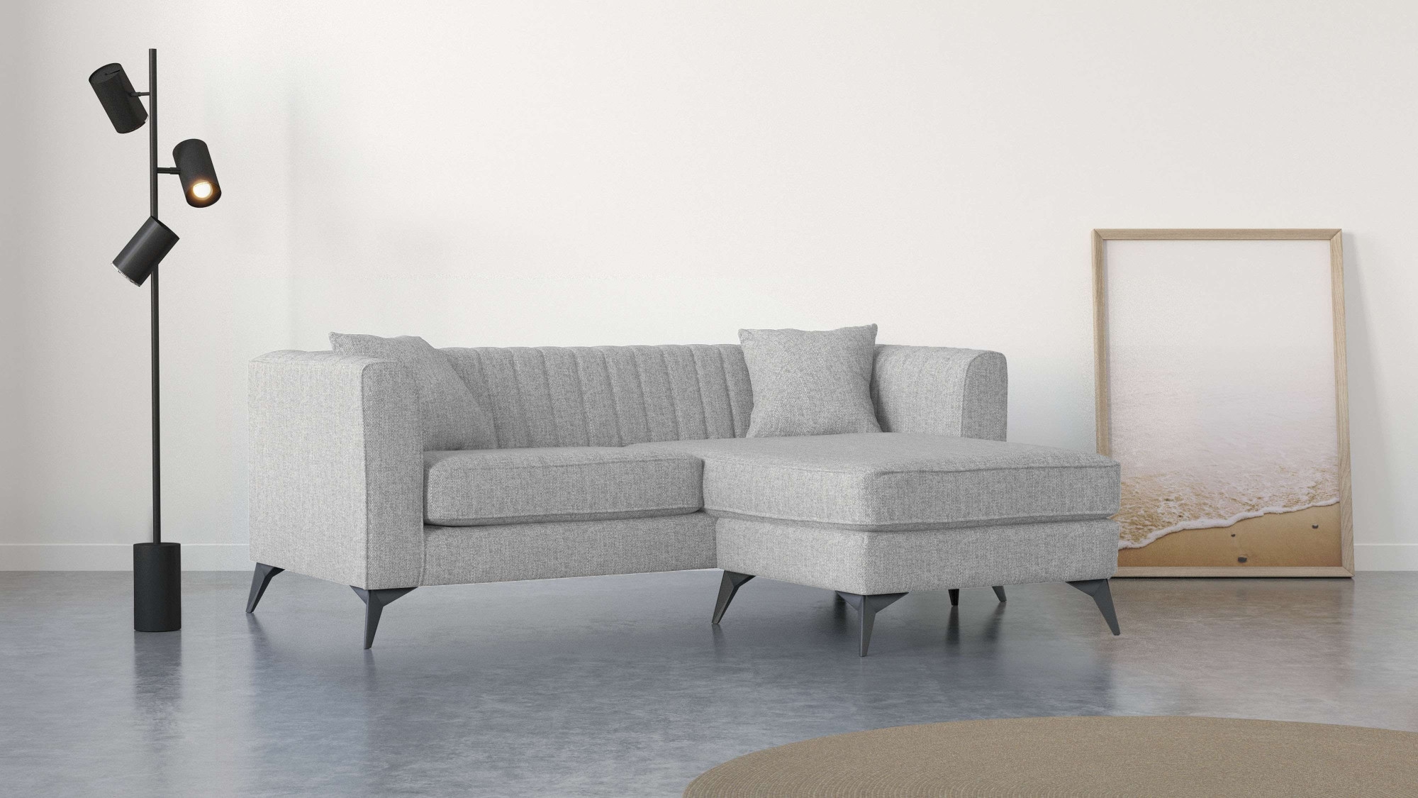 Places of Style Ecksofa "MATTHEW L-Form ideal für kleine Räume, Maße B/T/H: günstig online kaufen