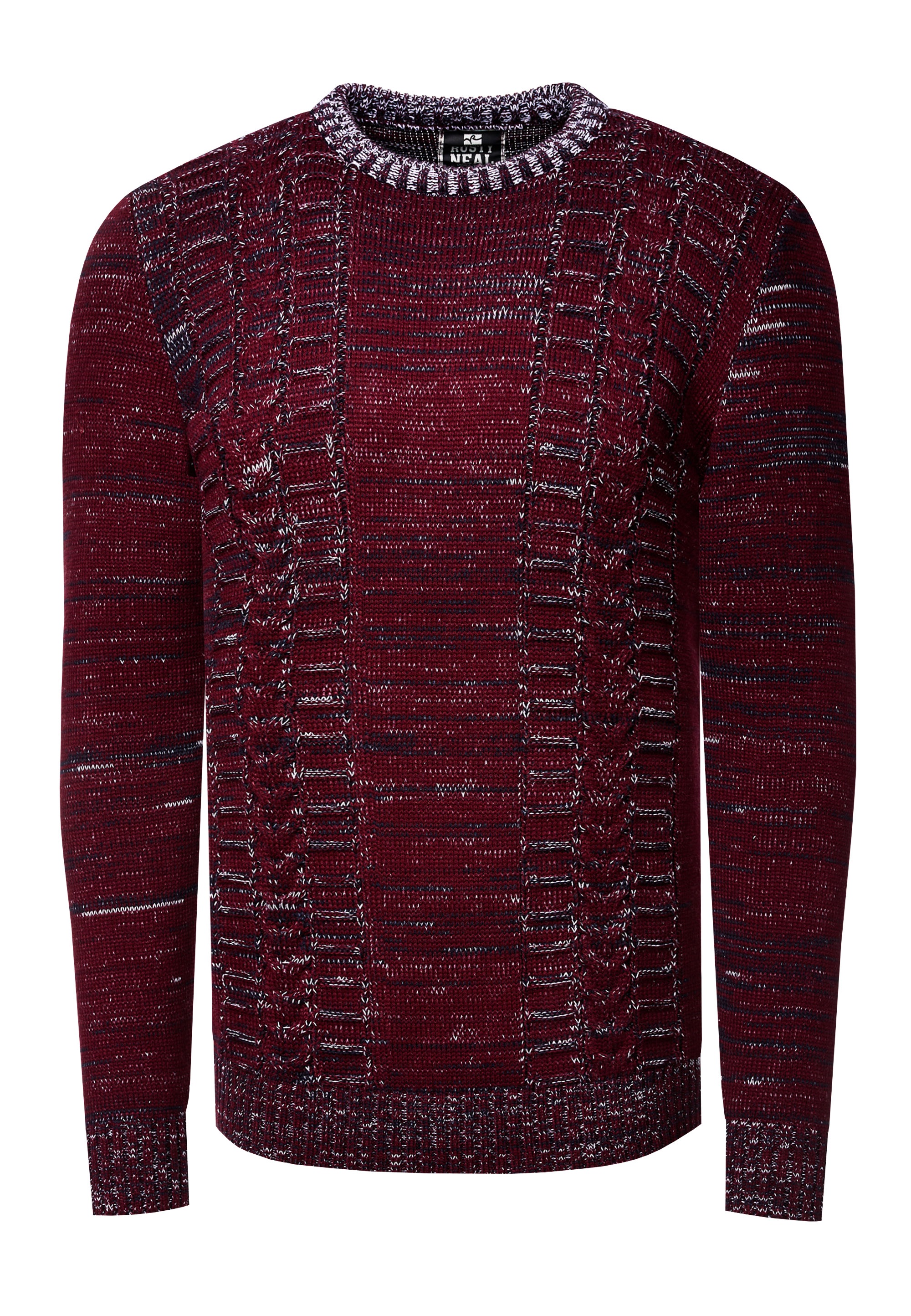 Rusty Neal Strickpullover, mit meliertem Design