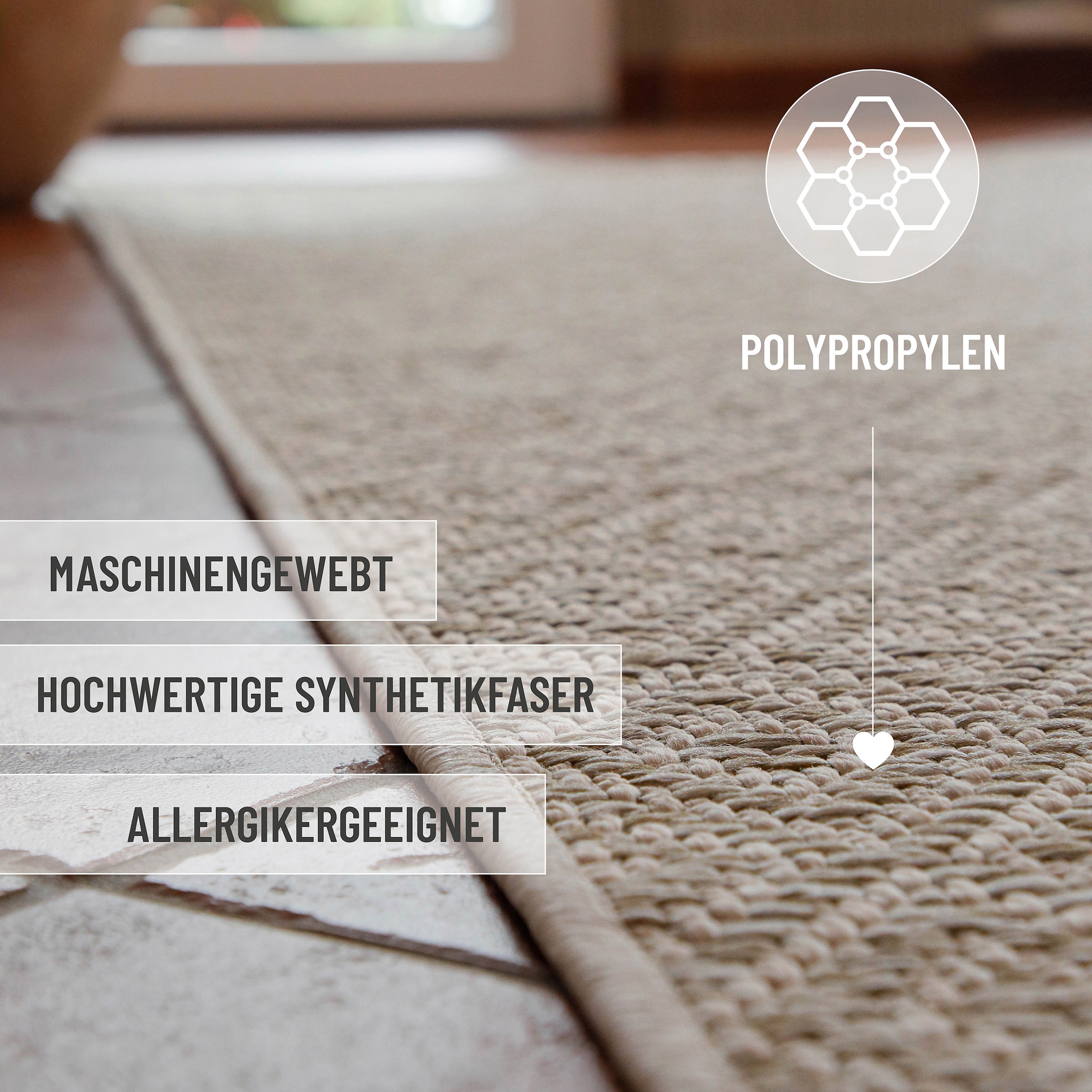 Wecon home Läufer »Buhai« rechteckig 3 mm Höhe ultraflacher Schmutzfangläufer, rutschfest, waschbar, wetterfest