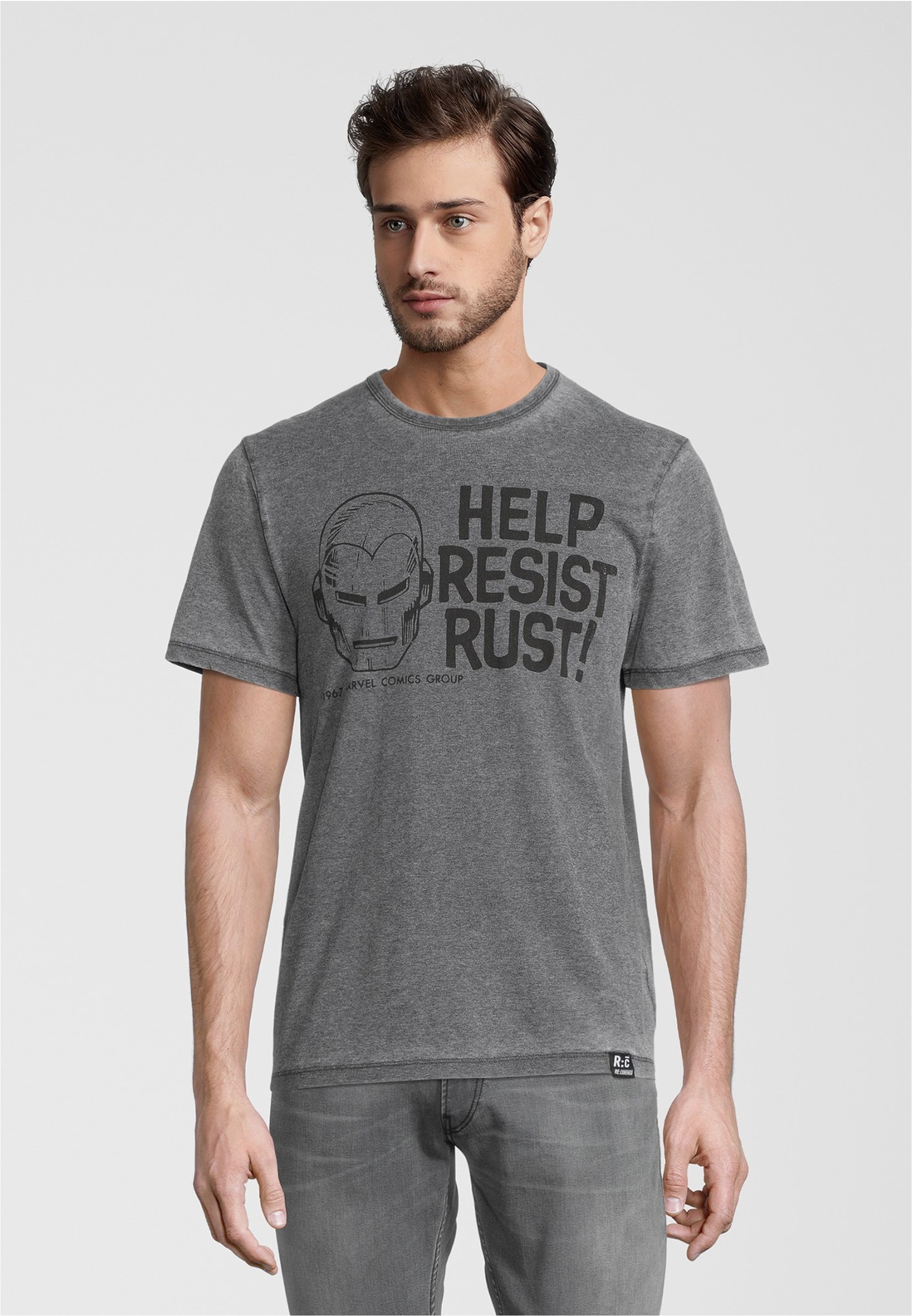 Recovered T-Shirt "Marvel Help Resist Rust" 1 Stk. mit coolem Marvel-Print
