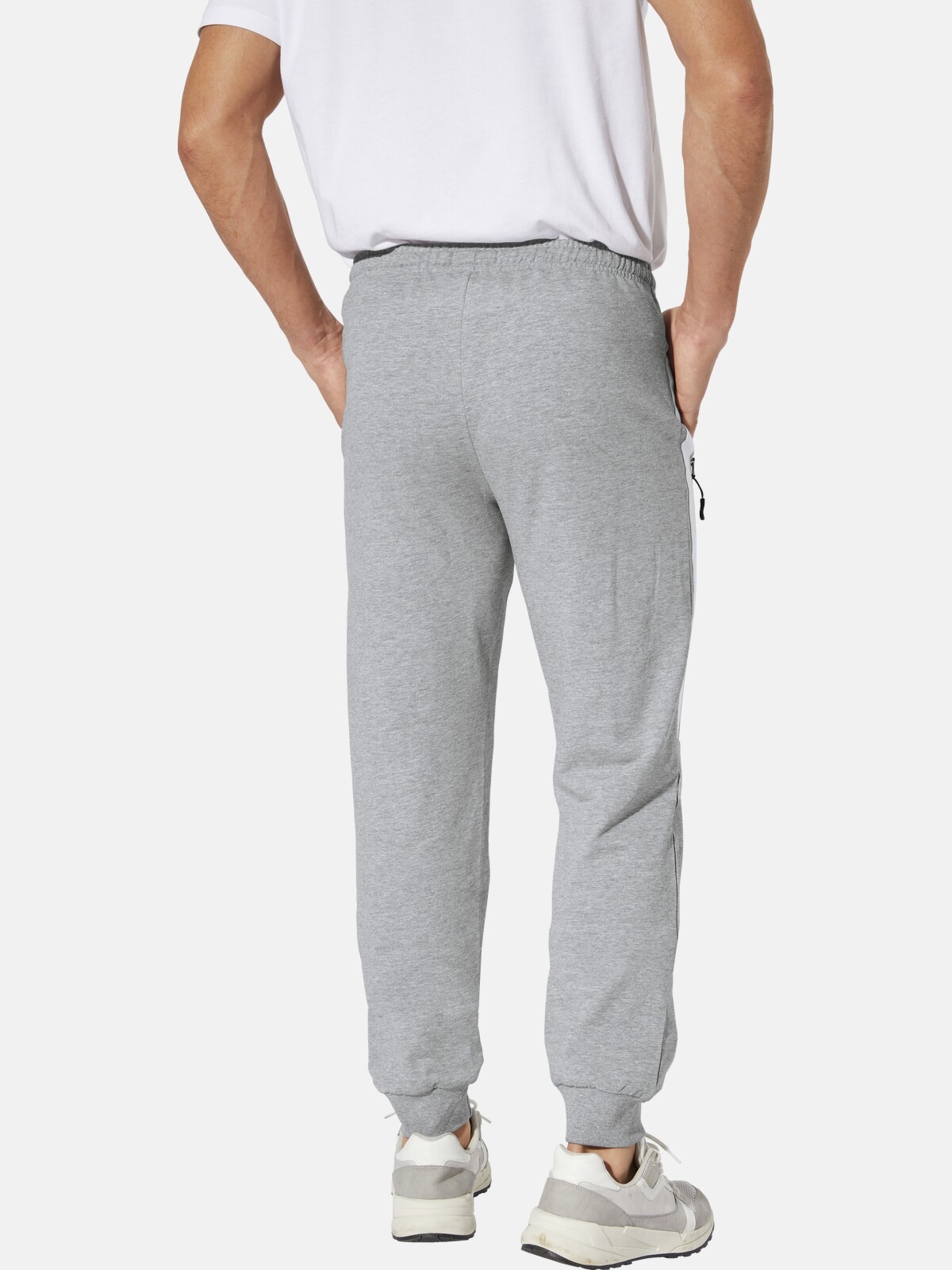 Jogginghose BABISTA "Sweathose BELLARINO", Herren, Gr. M, N-Gr, grau, Obermaterial: 88% Baumwolle CO. 12% Polyester COOLMAX PES(Coolmax)., Hosen Jogginghose 3