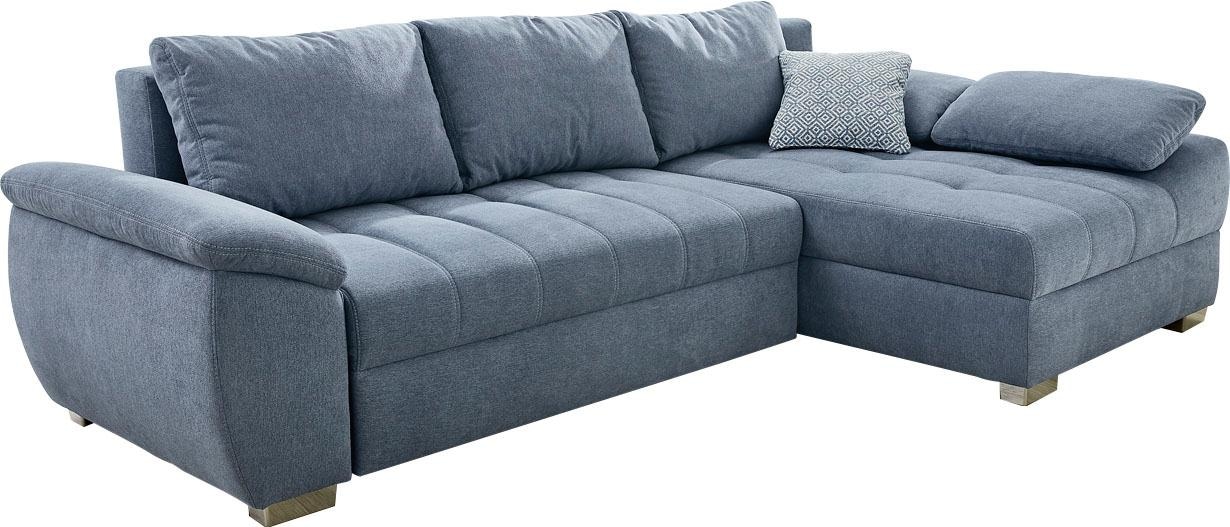 Jockenhöfer Gruppe Ecksofa »Alster L-Form«, mit Bettfunktion und Bettkasten, Ottomane links oder rechts montierbar