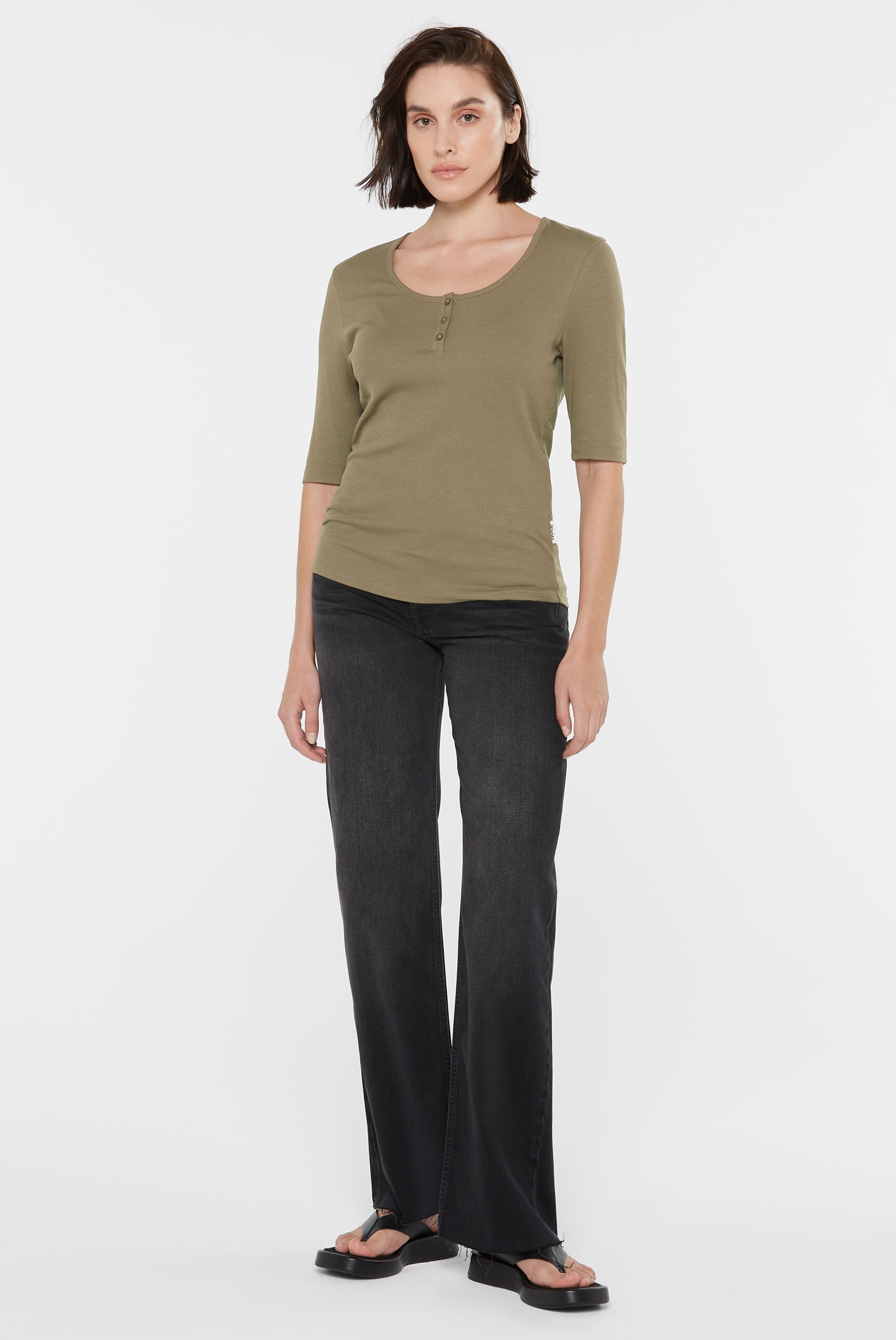 SENSES.THE LABEL Rundhalsshirt, mit Baumwolle