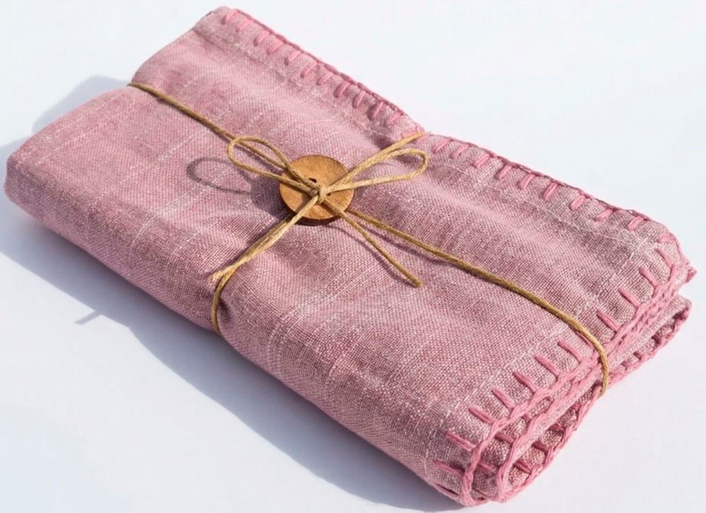 Home affaire Serviettenhalter »Serviette in rose 6erSet«