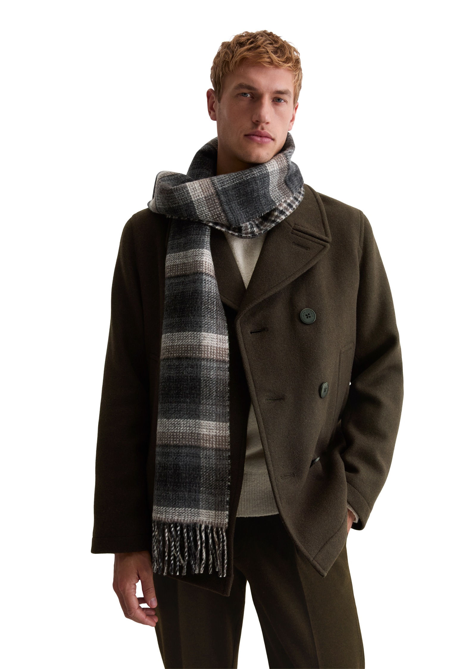 Marc O'Polo Schal »aus Double-Face-Wolle mit zweiseitiger Optik«