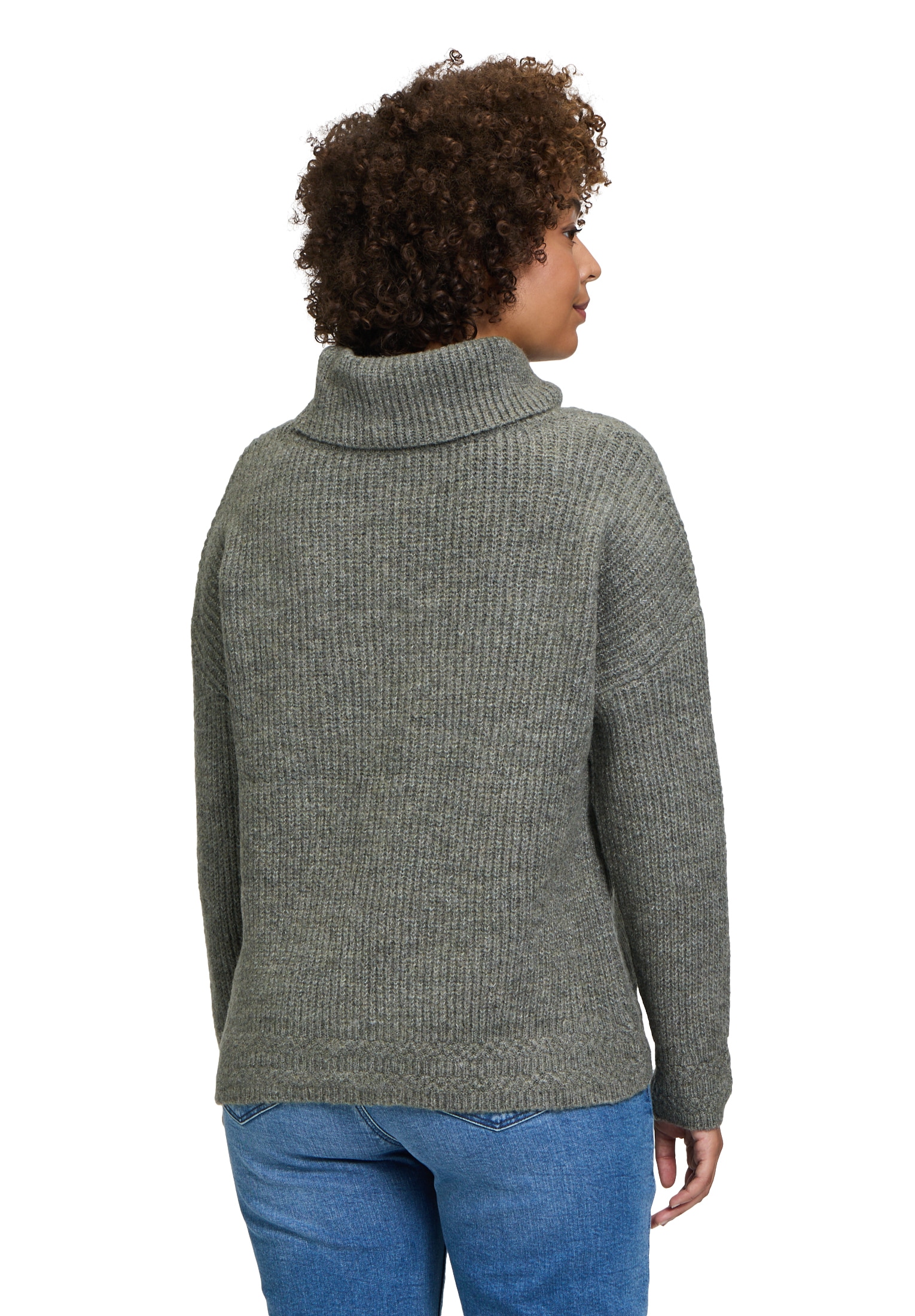 Cartoon Strickpullover »Cartoon Damen Basic-Pullover mit Turtle Neck«, (1 tlg.), Rippbündchen