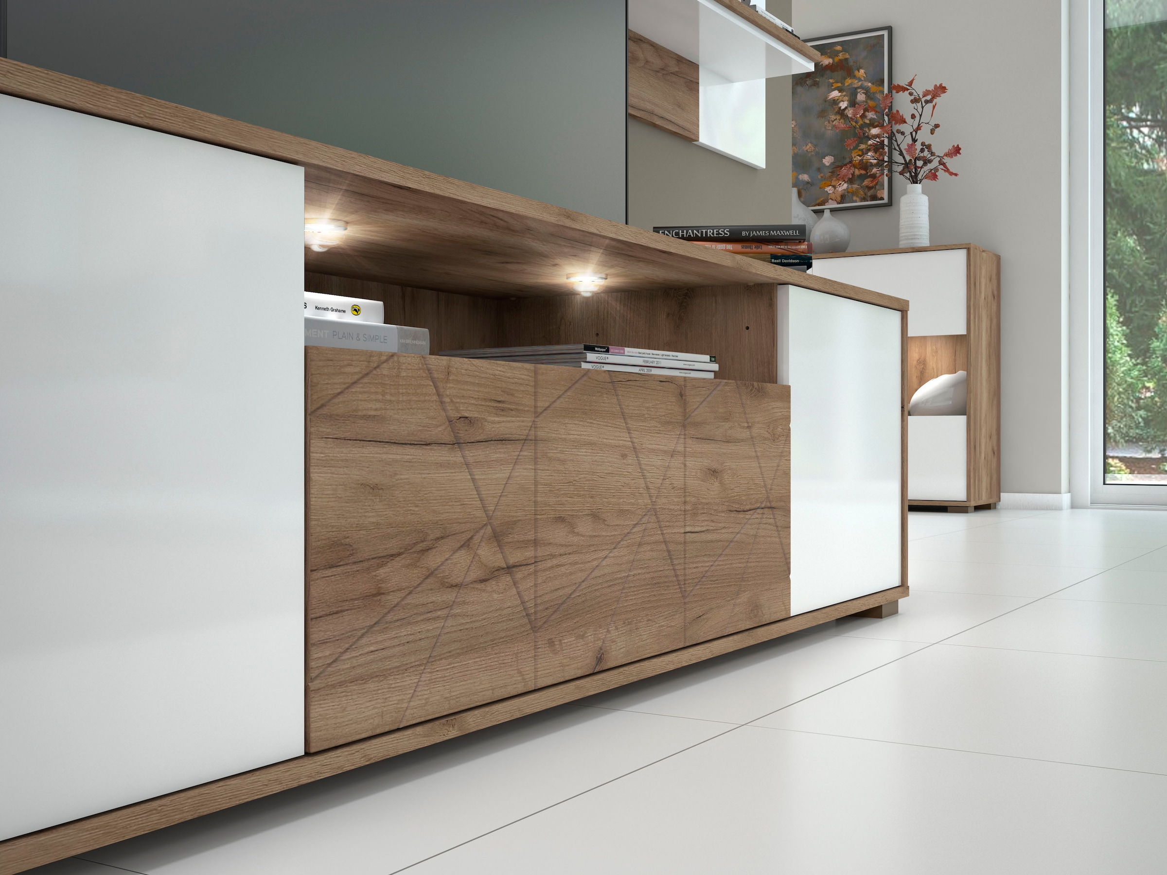 Places of Style TV-Board "Stela", (H/B/T): 48,4/180/46,5cm), mit Push-to-op günstig online kaufen