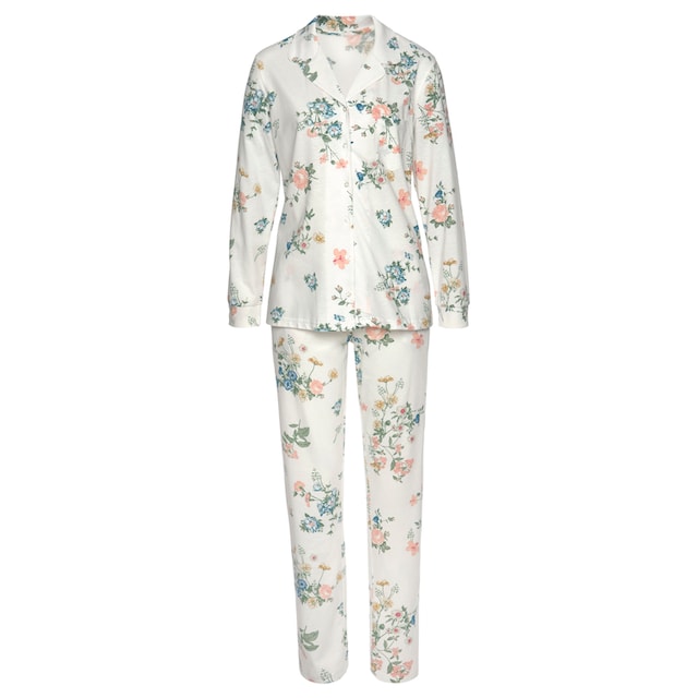 Vivance Dreams Pyjama, (2 tlg., 1 Stück), mit Blumen Print online kaufen |  BAUR