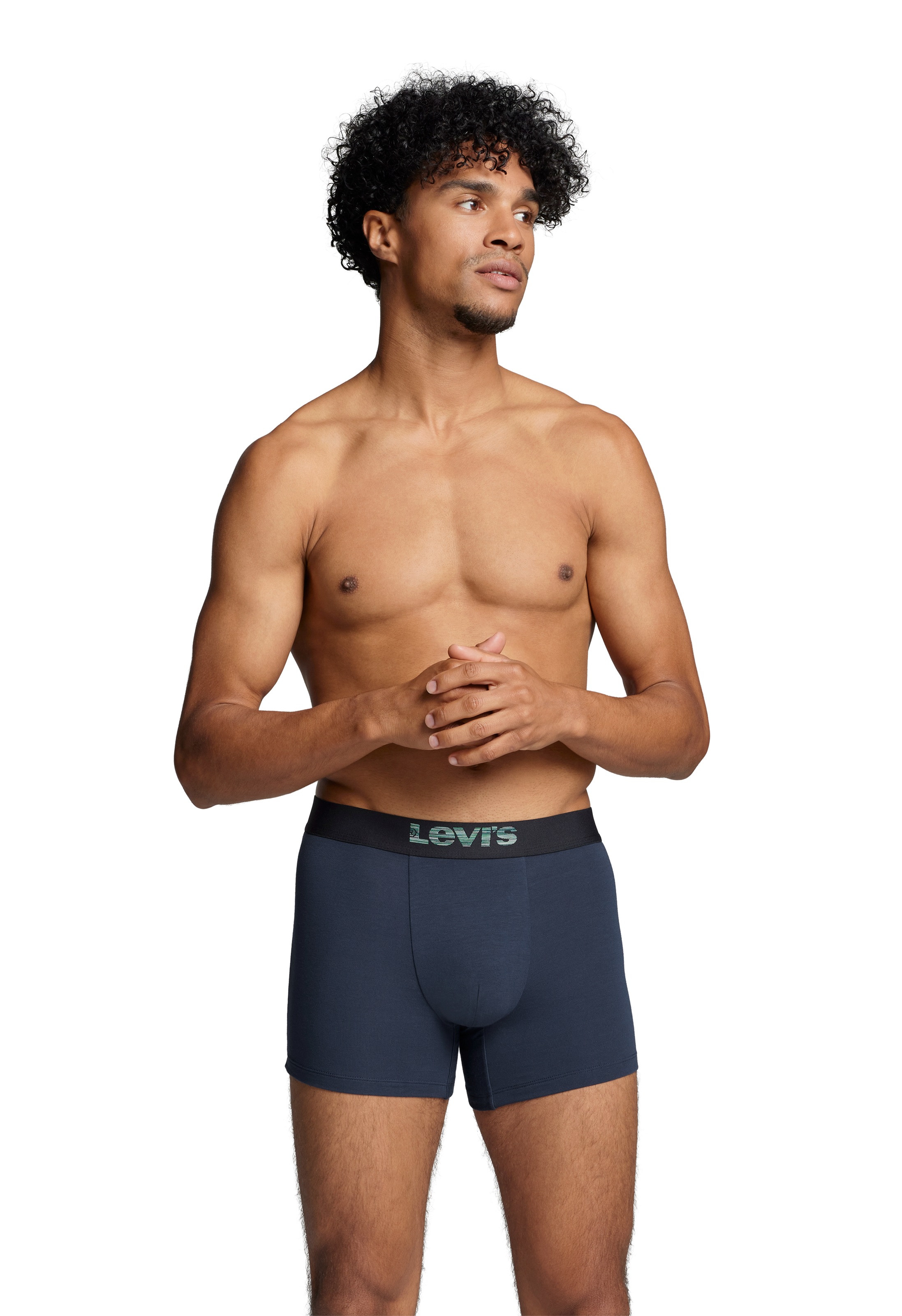 Levi's® Boxershorts »LEVIS MEN OPT ILL BOXER BRIEF ORG CO 2P«, (2er Pack), Elastischer Logobund, ohne Eingriff