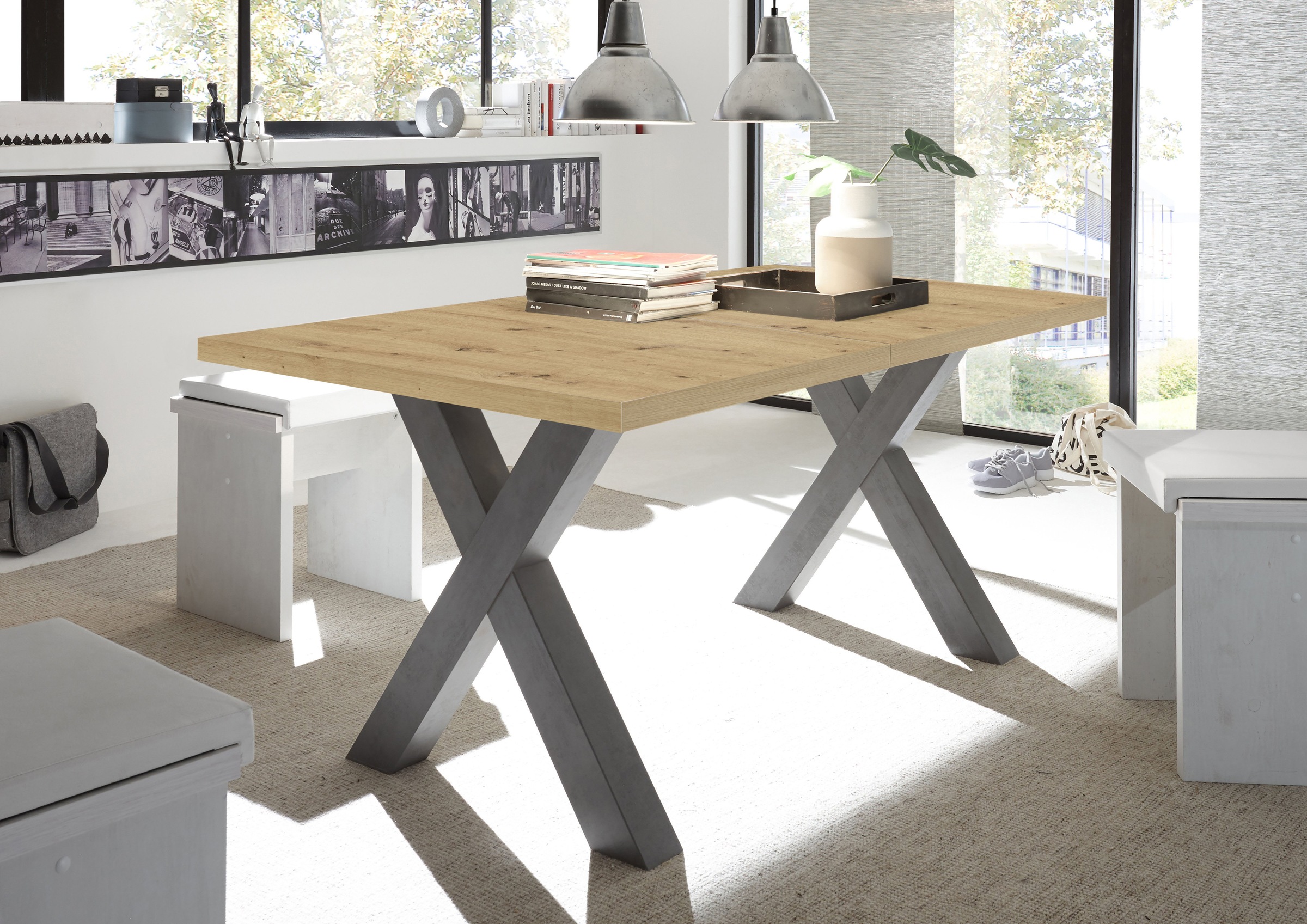 Mäusbacher Esstisch "Mister TOPSELLER", mit Auszug (160-210 cm), Gestell in günstig online kaufen