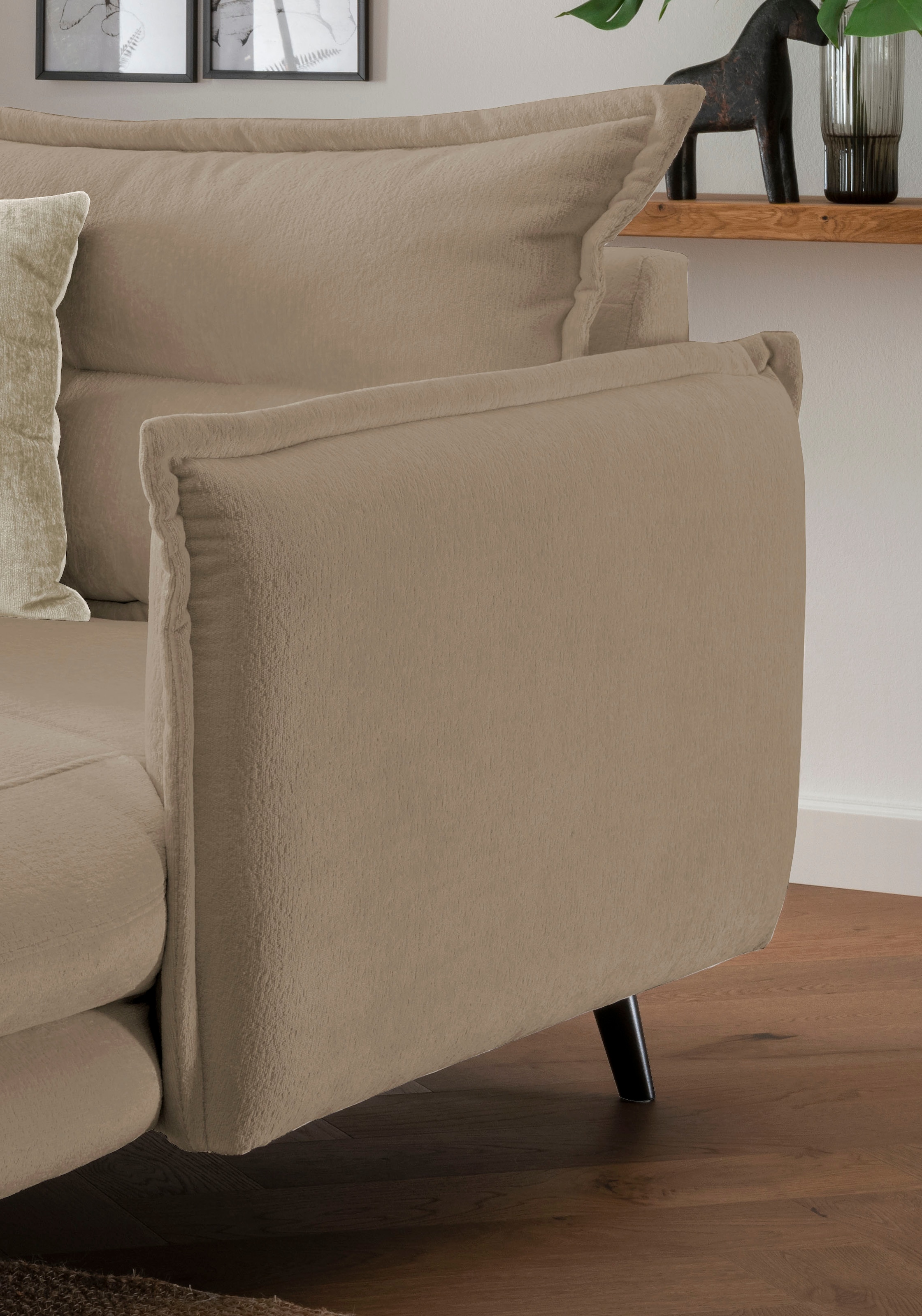 INOSIGN Loveseat »Lazio«, moderner Sessel mit einer bequemen Polsterung, 2 Stk. Zierkissen