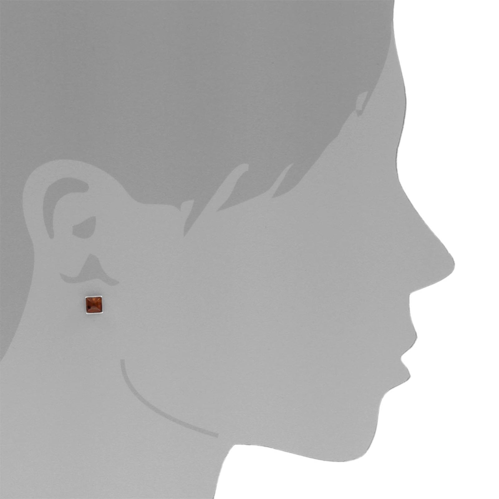 OSTSEE-SCHMUCK Paar Ohrstecker »- Classic 6 x 6 mm - Silber 925/000 - Bernstein«