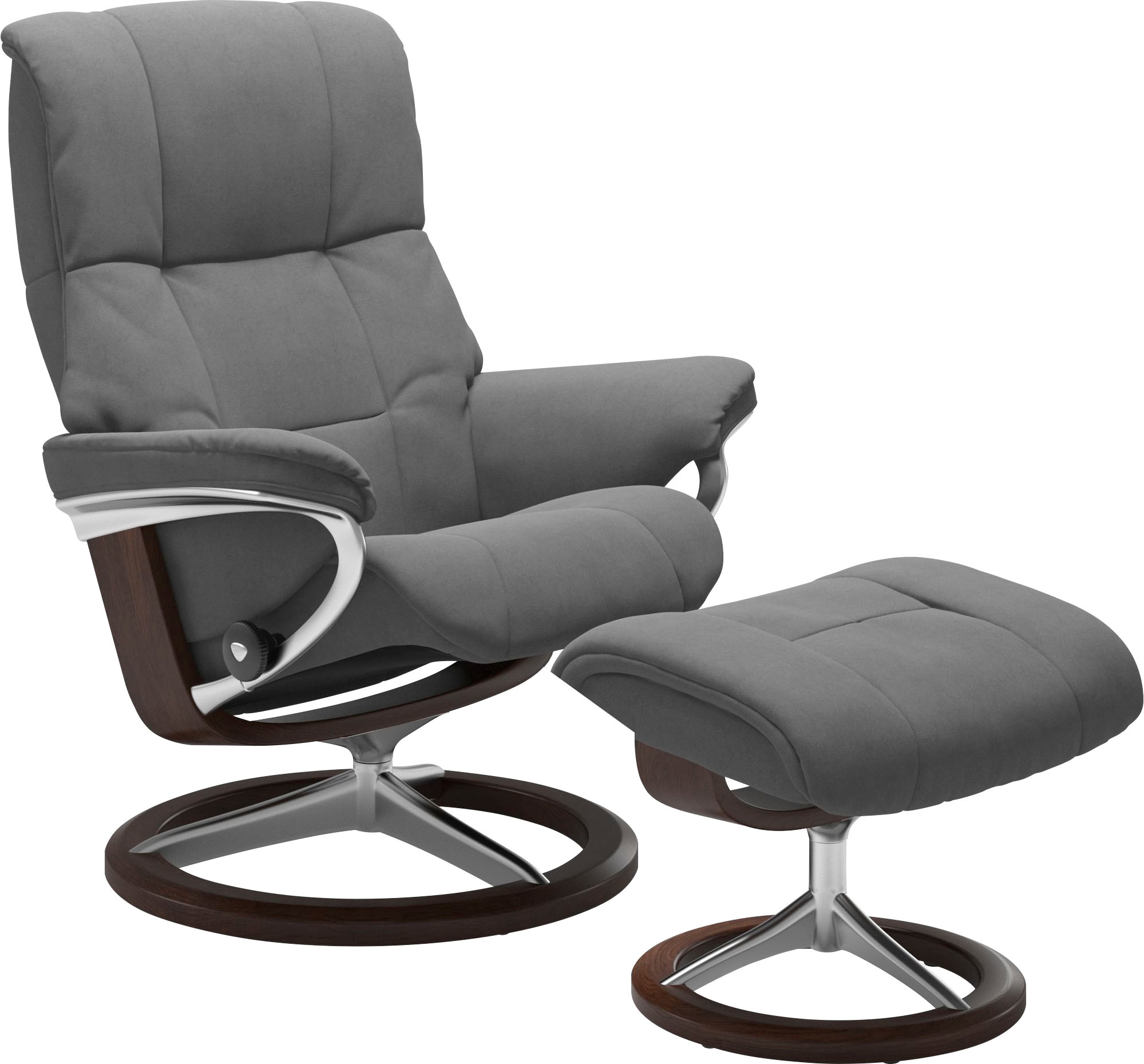 Stressless Relaxsessel "Mayfair" Set, Relaxsessel mit Hocker, mit Hocker, mit Signature Base, Größe S, M & L, Gestell Braun