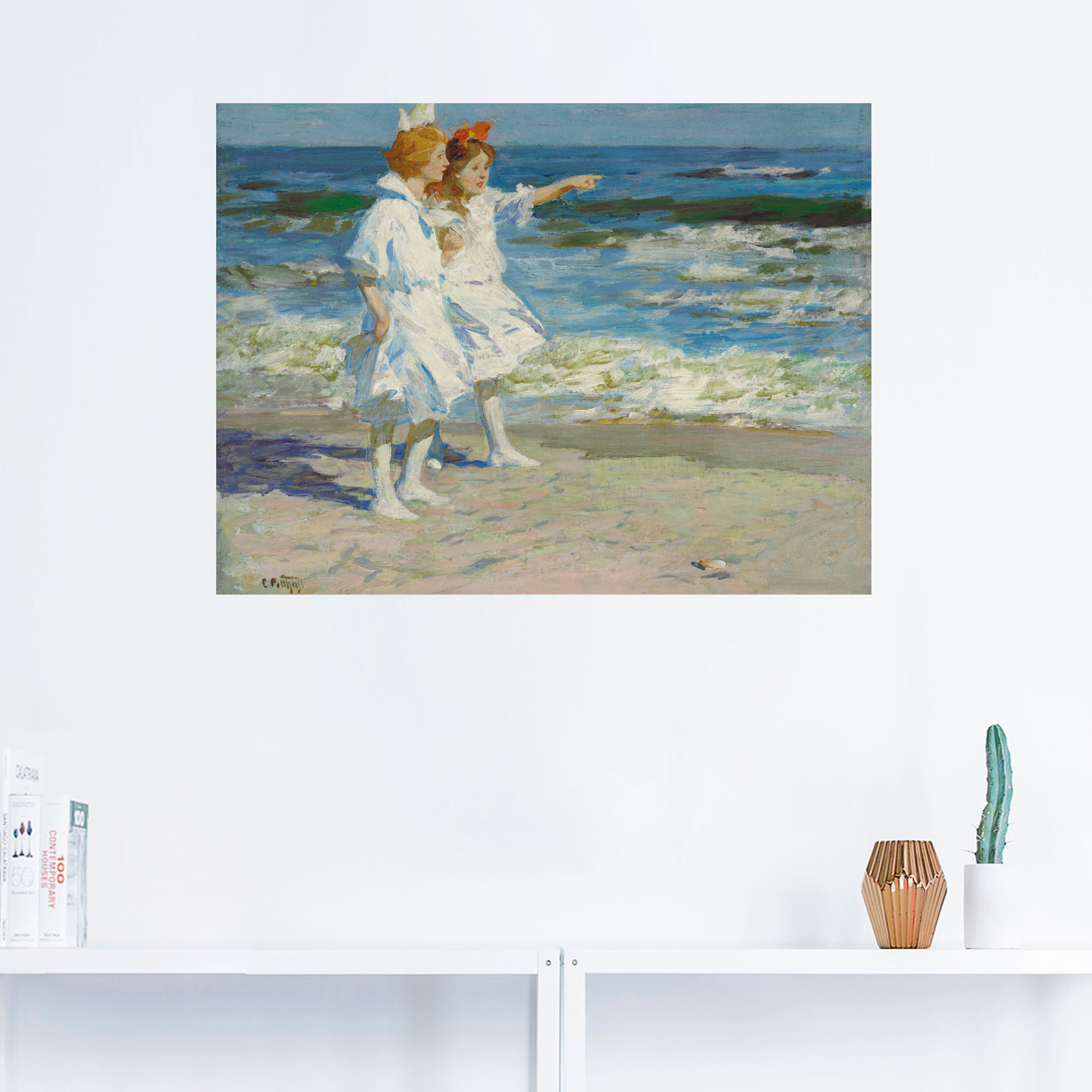 Artland Wandbild "Mädchen am Strand.", Kind, (1 St.), als Leinwandbild, Wan günstig online kaufen