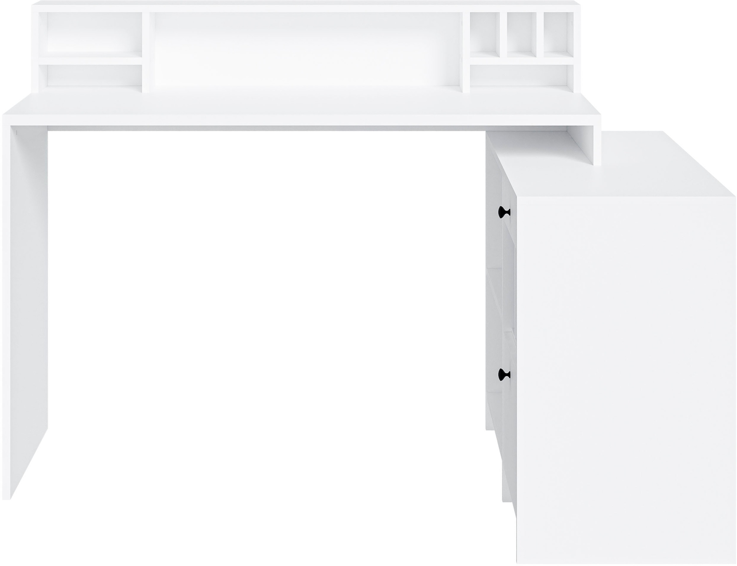 Thumbnail - OTTO home Eckschreibtisch "Licia" Breite 140 cm, mit viel Stauraum, im Landhausstil