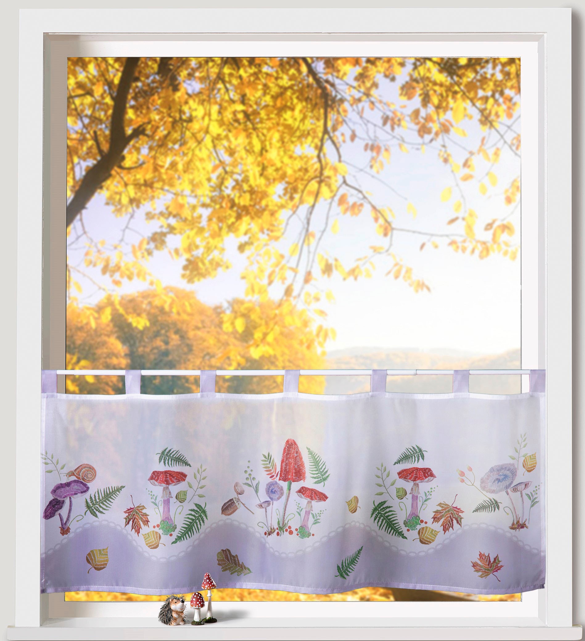 Weckbrodt Scheibengardine "Silvan" Schlaufen 1 Stk. tlg. Bistro, Voile, bed günstig online kaufen