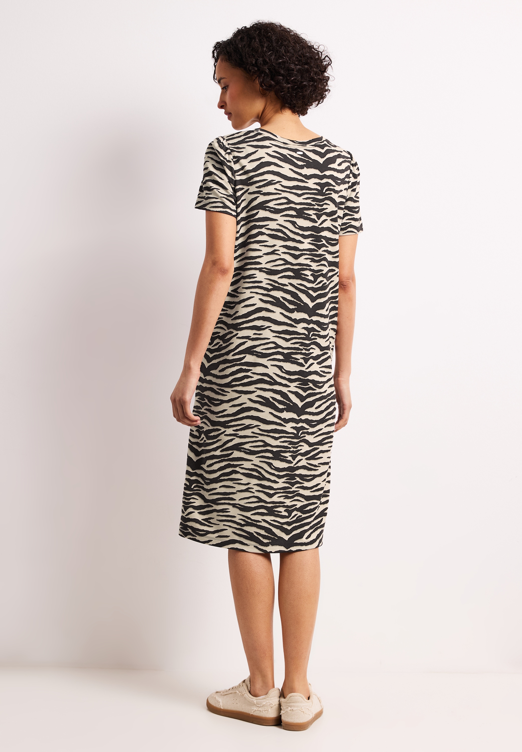 STREET ONE Jerseykleid Ohne Taschen mit Zebramuster