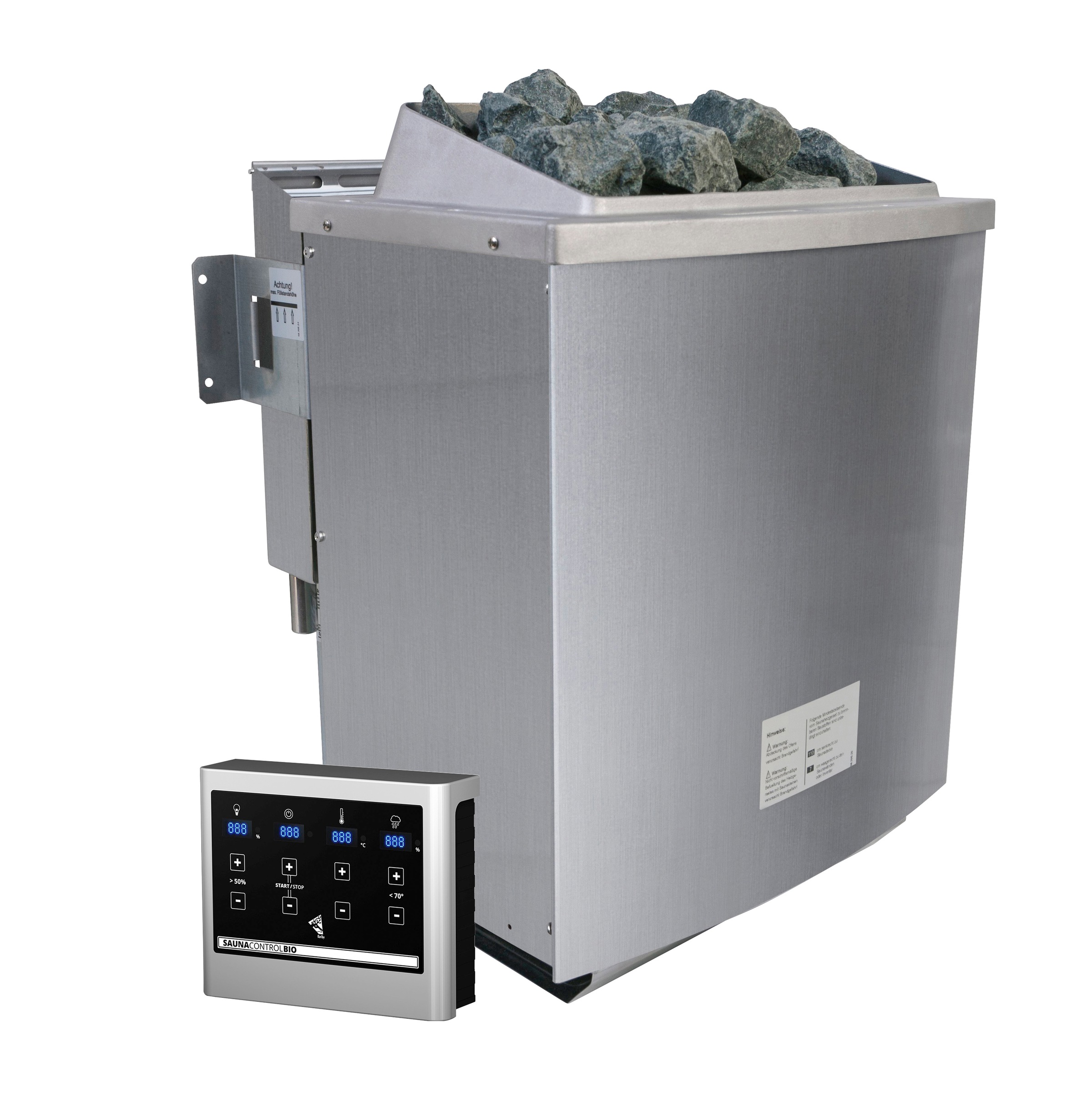 Karibu Sauna »Jarin« Set,  Ofen 9 kW Bio externe Strg easy