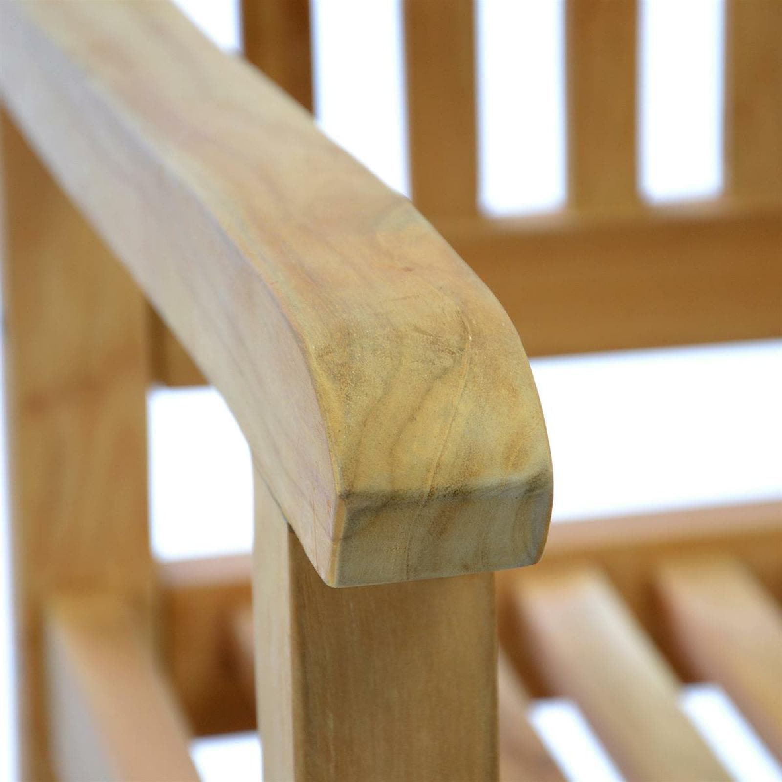 VCM Gartenstuhl »4er Sitzbank Gartenbank Landhausstil Teak Holz« () 1 Stk.