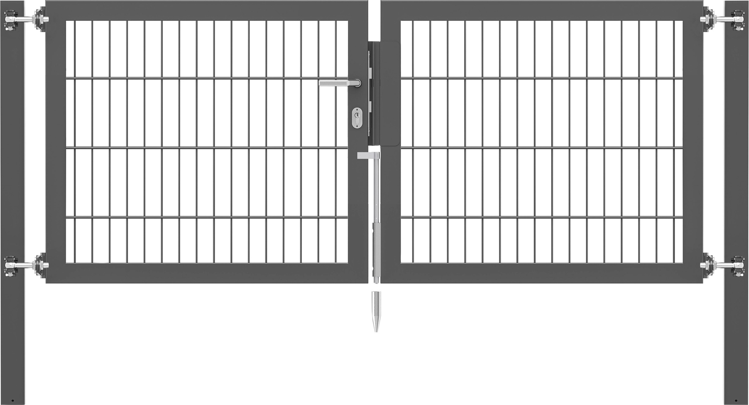 Zaundoppeltür »Flexo Plus«, anthrazit, verschiedene Abmessungen