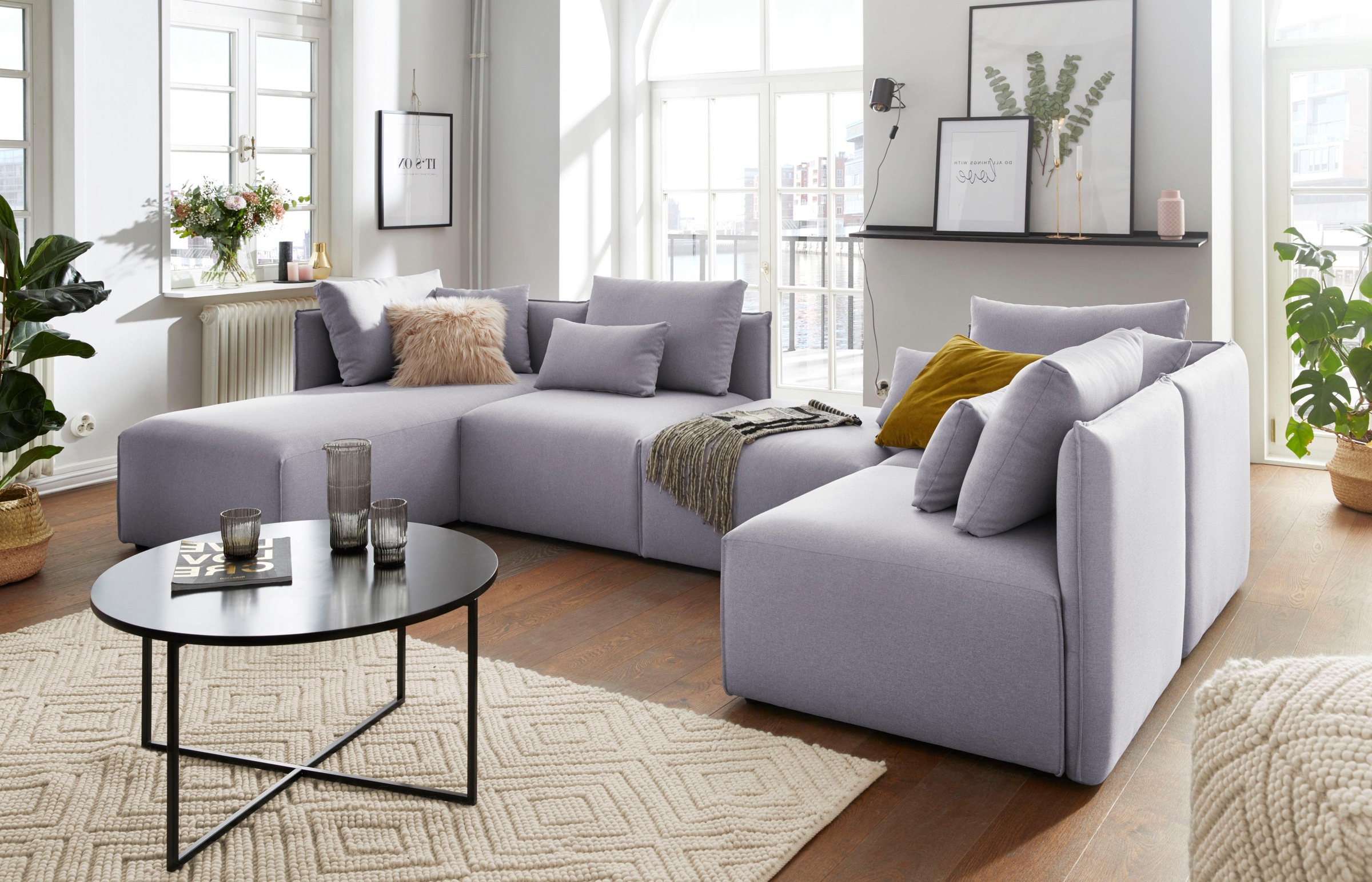 OTTO home Wohnlandschaft "Nöre U-Form" 5 Teile, in vielen Bezugsqualitäten günstig online kaufen