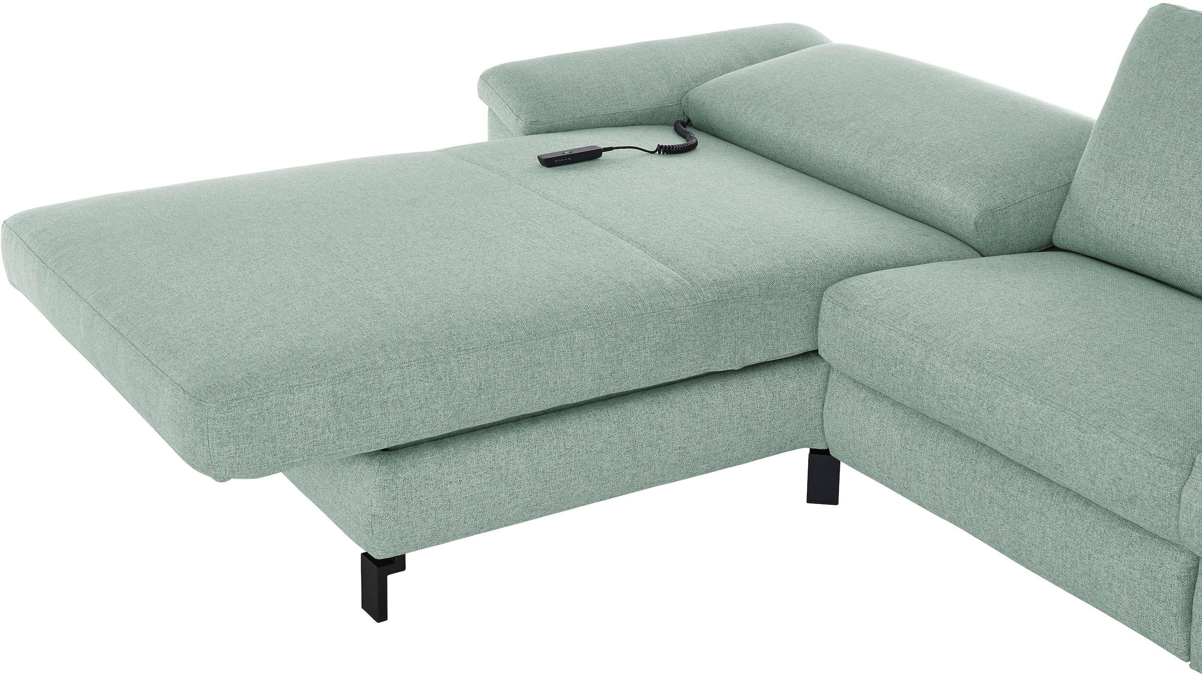 3C Candy Ecksofa »Mainau L-Form«, Relaxfunktion im 1,5-Sitzer, motorische Schlaffunktion in Longchair