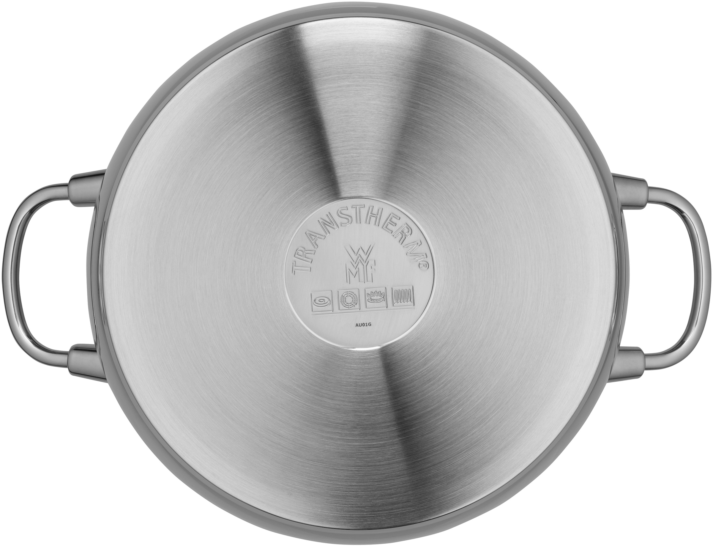 WMF Fleischtopf »Quality One«, Cromargan® Edelstahl Rostfrei 18/10, (2 tlg.), Cool+ Technologie für wärmereduzierte Griffe, breiter Schüttrand