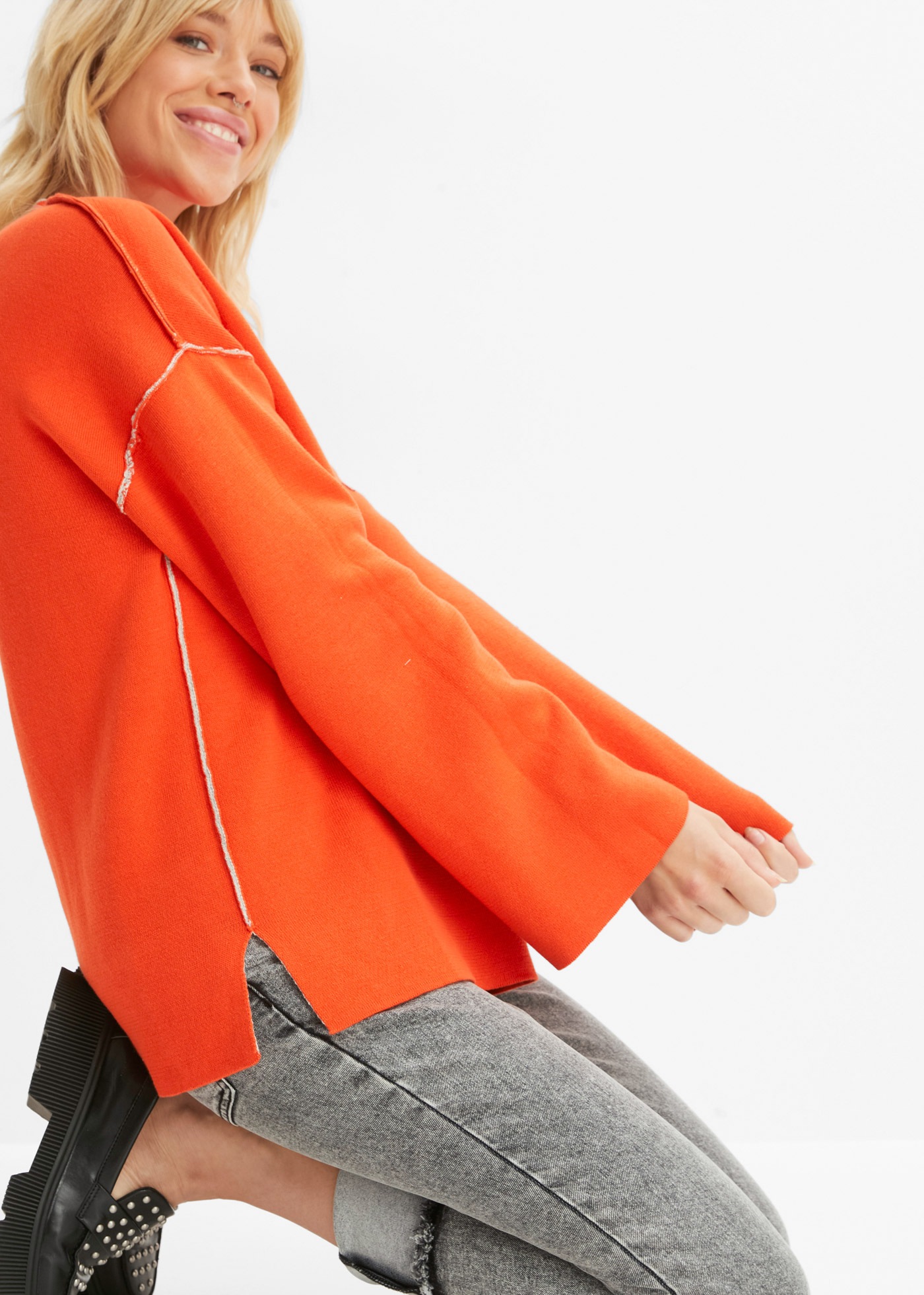 Thumbnail - bonprix Strickpullover "Wende-Pullover aus Feinstrick" Wende-Pullover aus Feinstrick