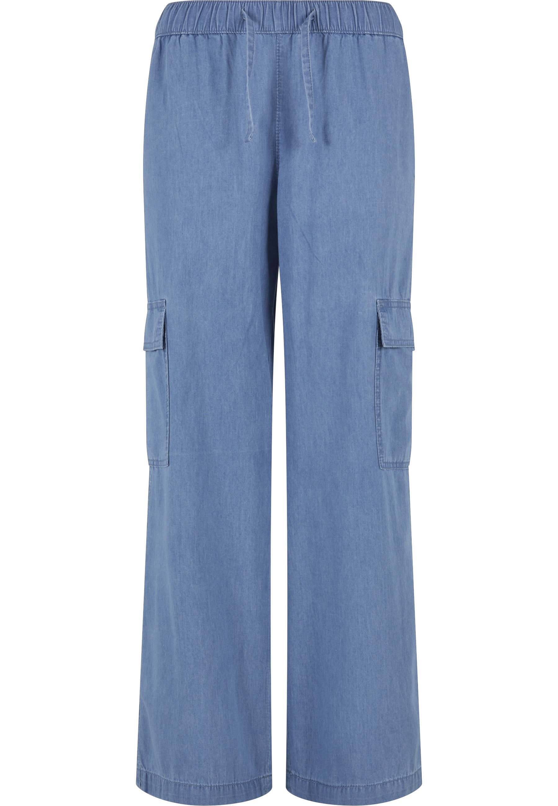 URBAN CLASSICS Cargohose "Urban Classics Damen Ladies Light Denim Cargo Pan günstig online kaufen