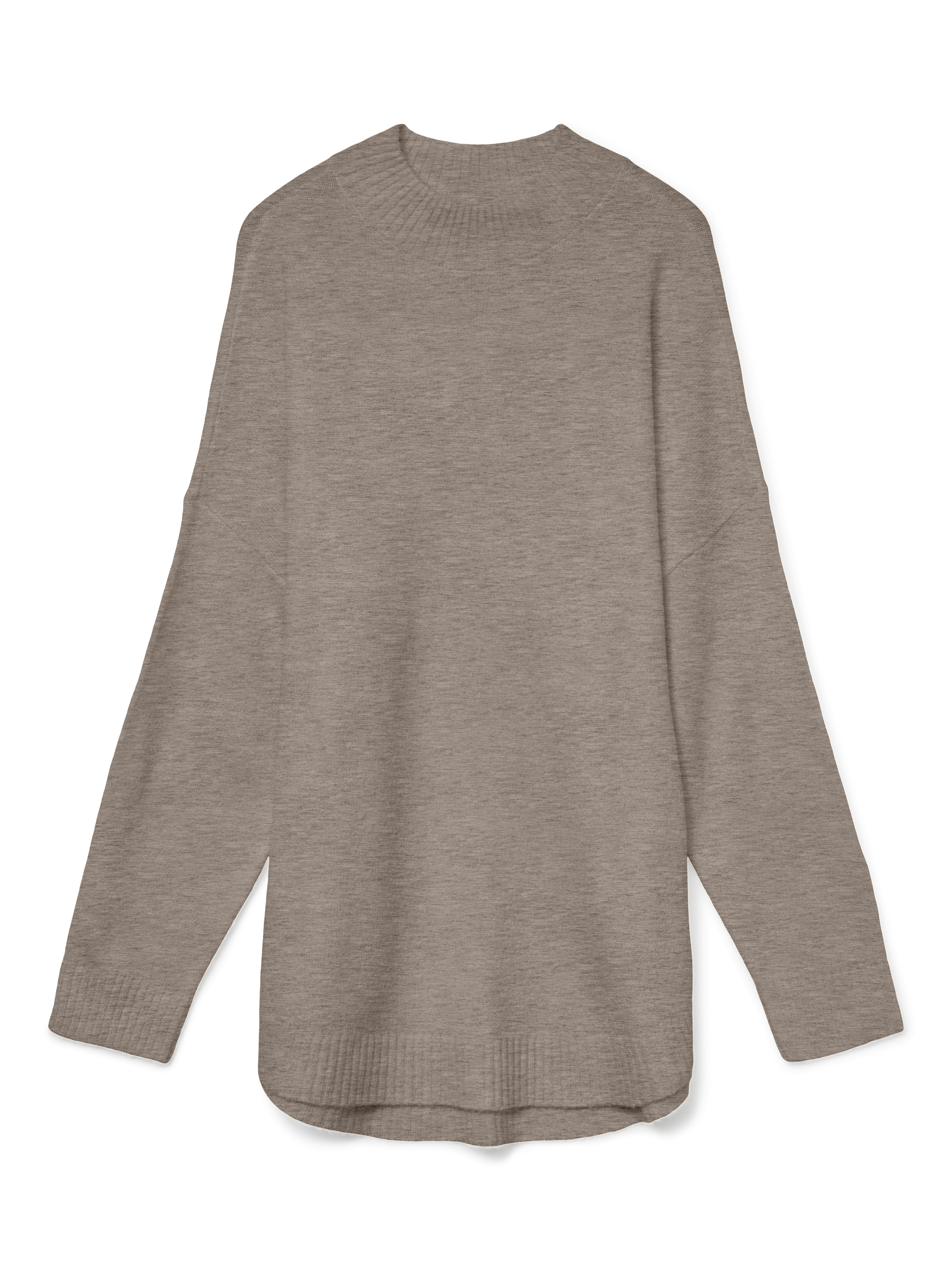 Vero Moda "VMPLAZA LS HIGHNECK LONG PULLOVER GA BOO" Materialmix, loose fit