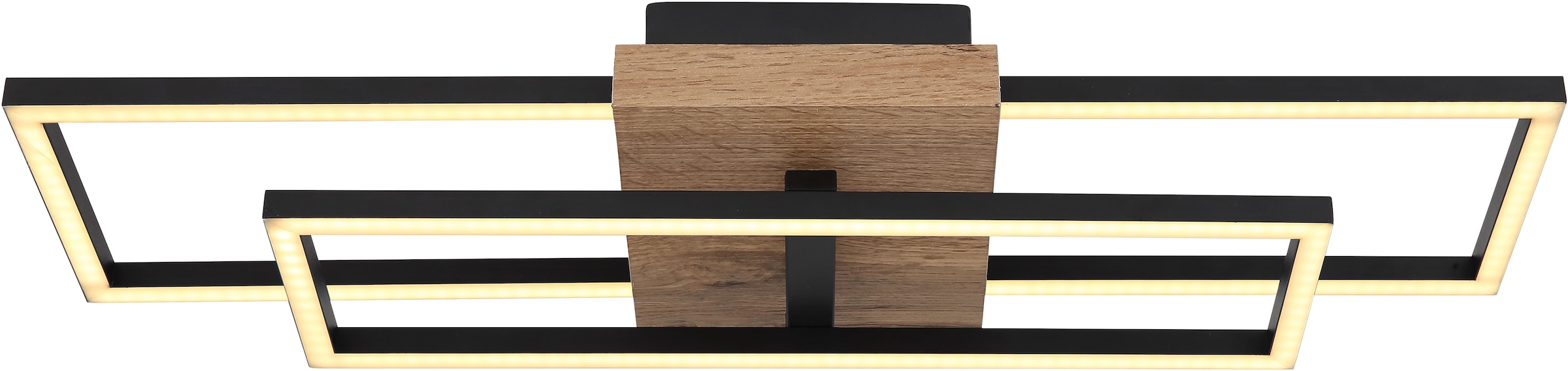 GLOBO LIGHTING LED Deckenleuchte »KENDRA«, Leuchtmittel LED-Modul | LED fest integriert, Deckenlampe/Wohnzimmer/Schlafzimmer/modern/Holz
