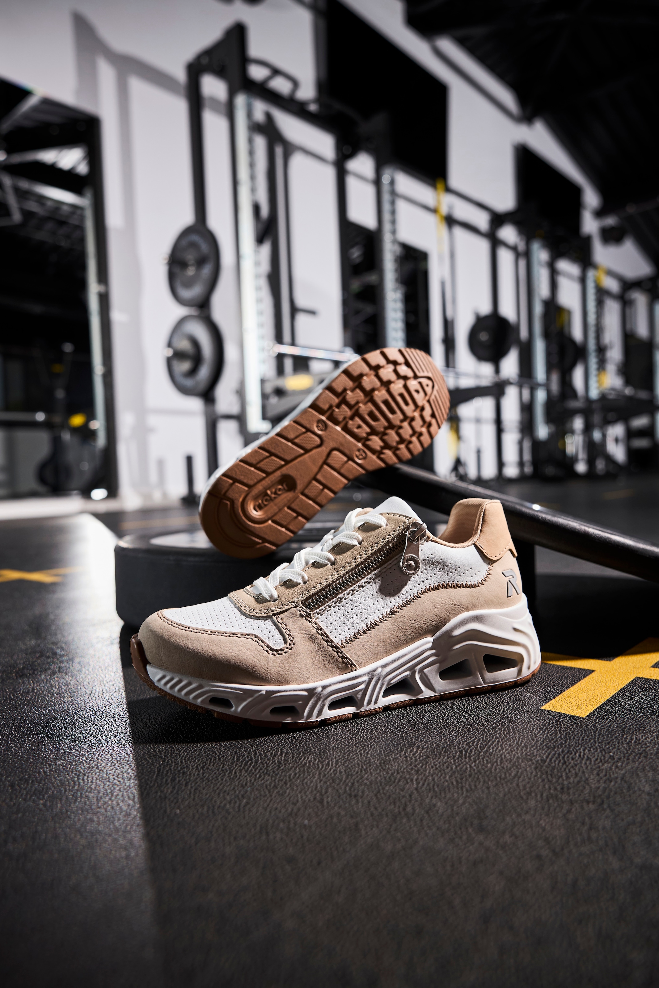 RIEKER Sport Keilsneaker, Schnürschuh, Halbschuh, Freizeitsneaker mit Reißverschluss