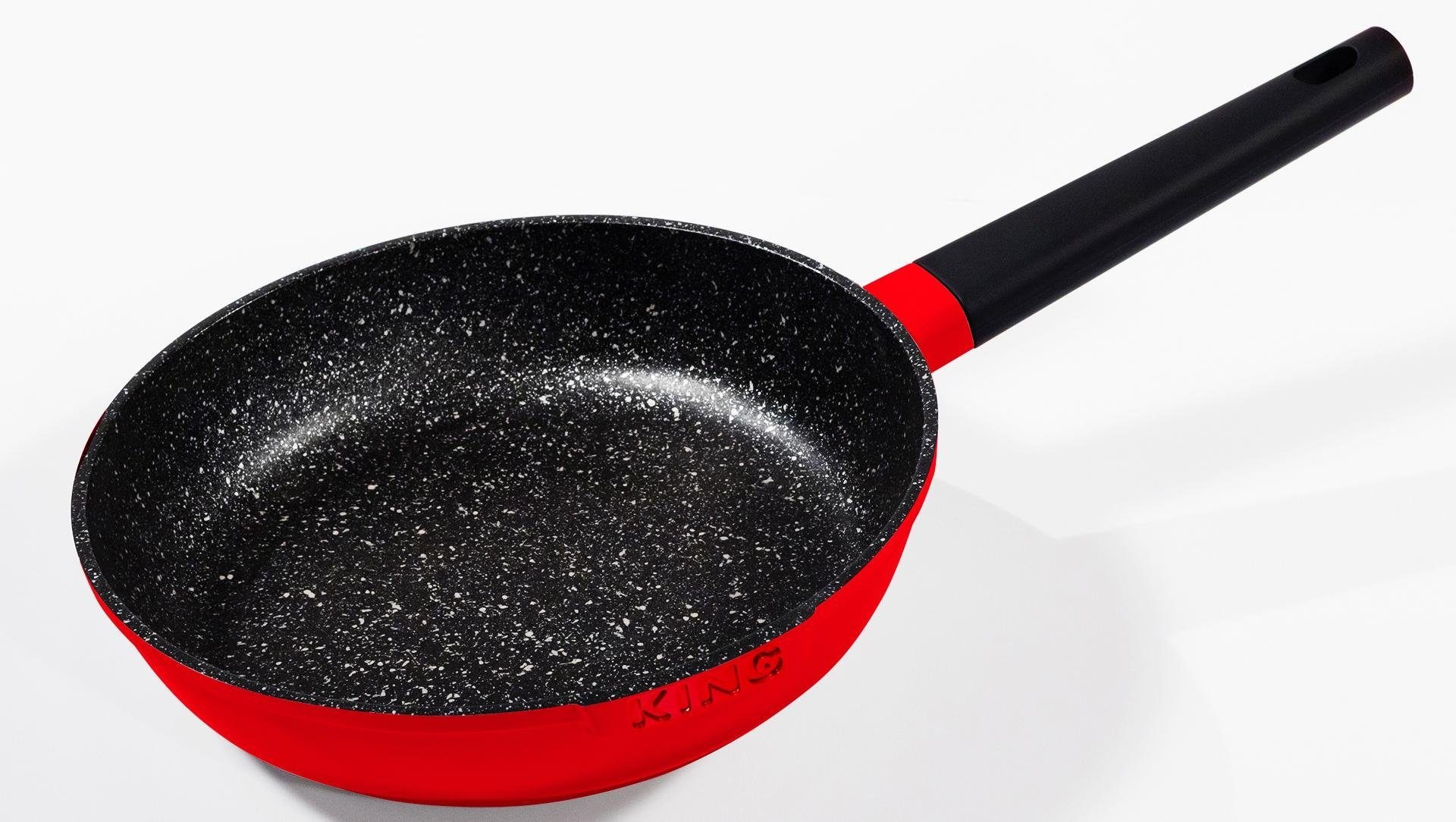 KING Bratpfanne "Shine Red" Aluminiumguss 1 Stk. tlg. Induktion günstig online kaufen