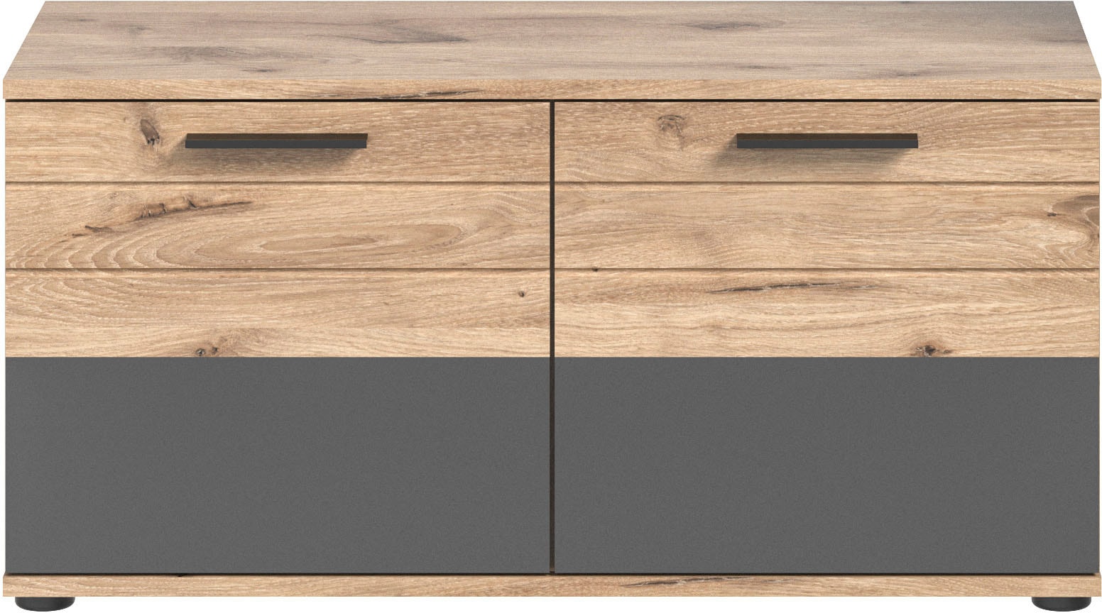INOSIGN Garderoben-Set »Riga, Breite 280 cm, hochwertige Rillenfräsung, 5-teilig, best. aus:«, (Set, 5 St.), Garderobenschrank, Sitzbank, Paneel, Garderobenspiegel, Schuhkommode