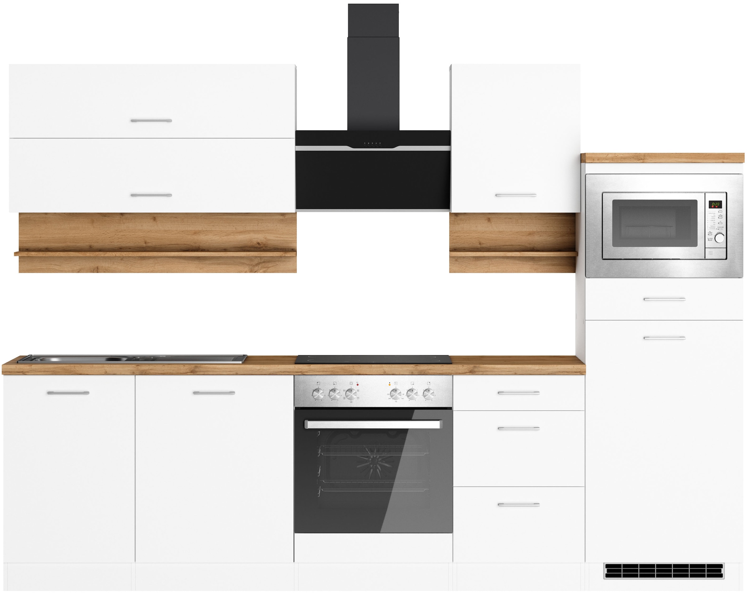 KOCHSTATION Küchenzeile "KS-Milan", 280 cm breit, robuste Metallauszüge, vi günstig online kaufen