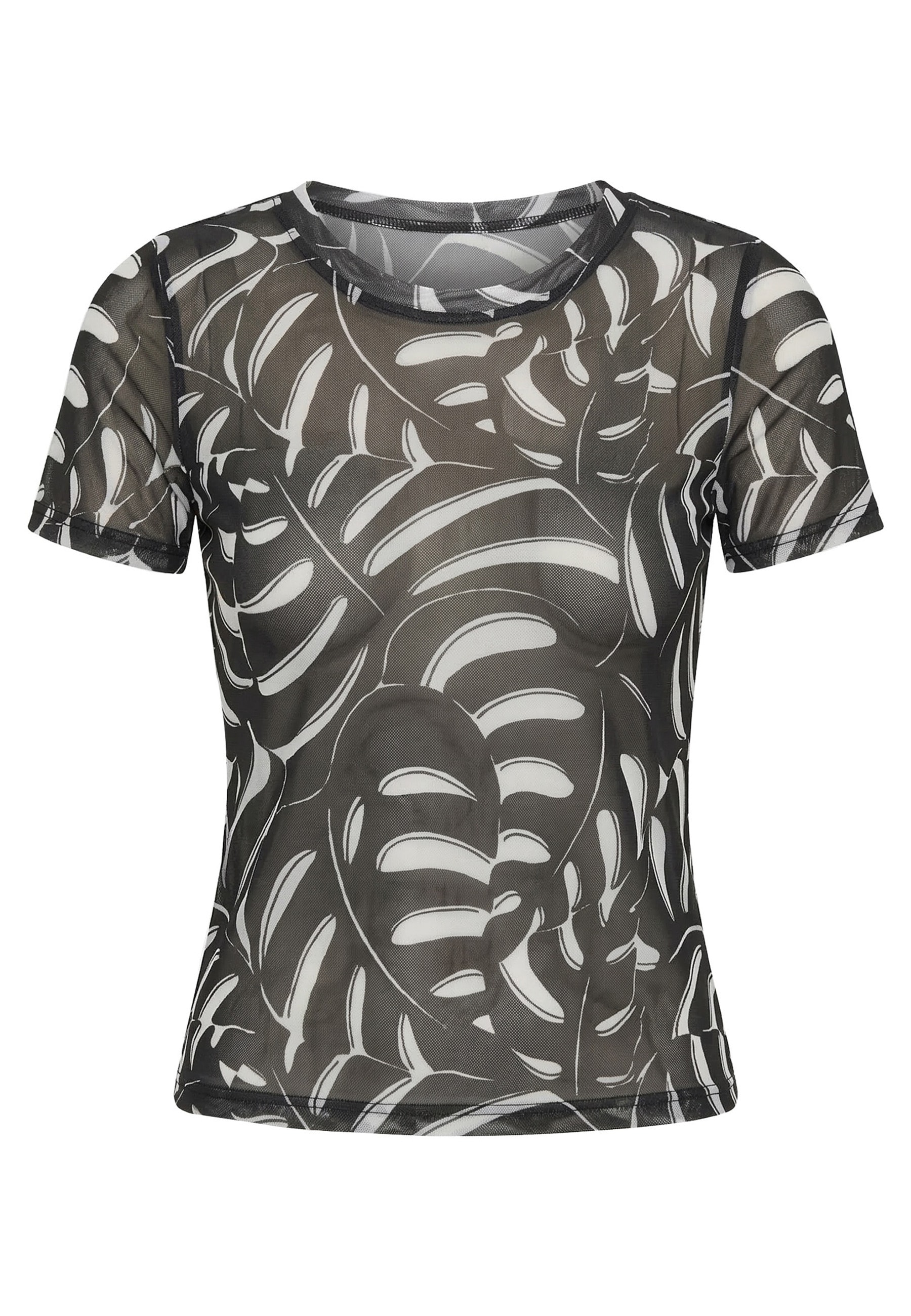 URBAN CLASSICS T-Shirt "Urban Classics Damen Ladies AOP Mesh Tee" 1 Stk. günstig online kaufen