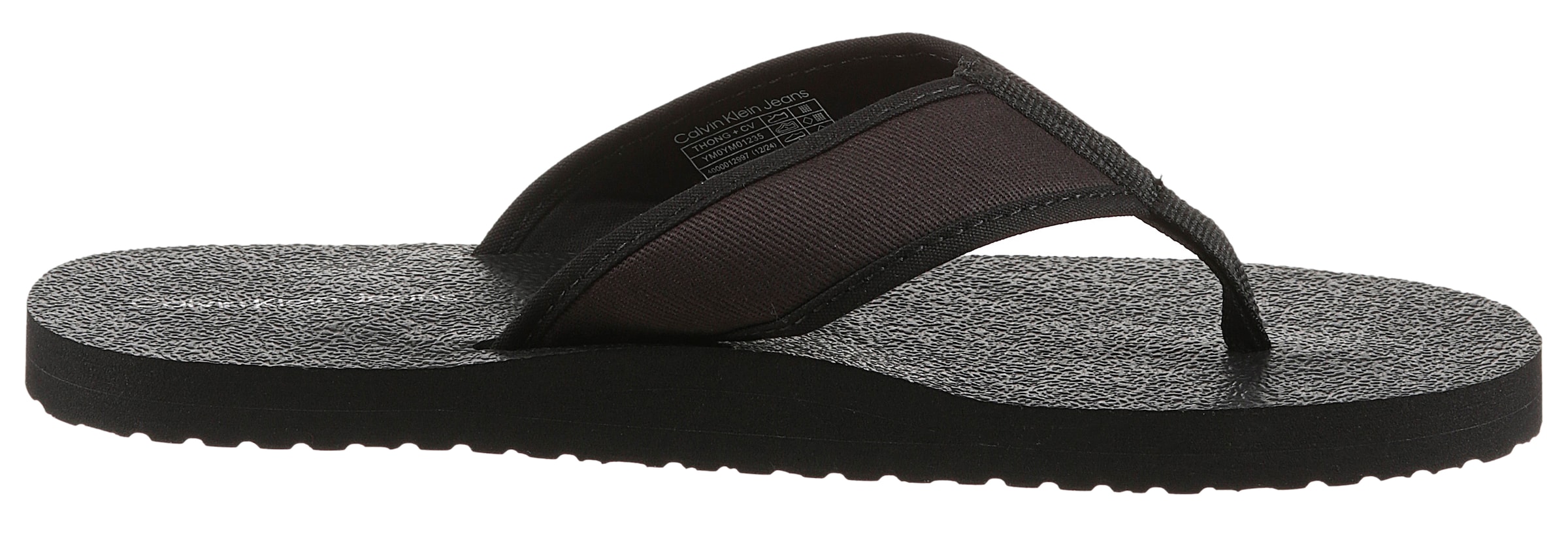 Calvin Klein Jeans Zehentrenner »THONG+ CV«, Sommerschuh, Strandschuh, Badeschuh, Schlappen mit weichem Zehensteg