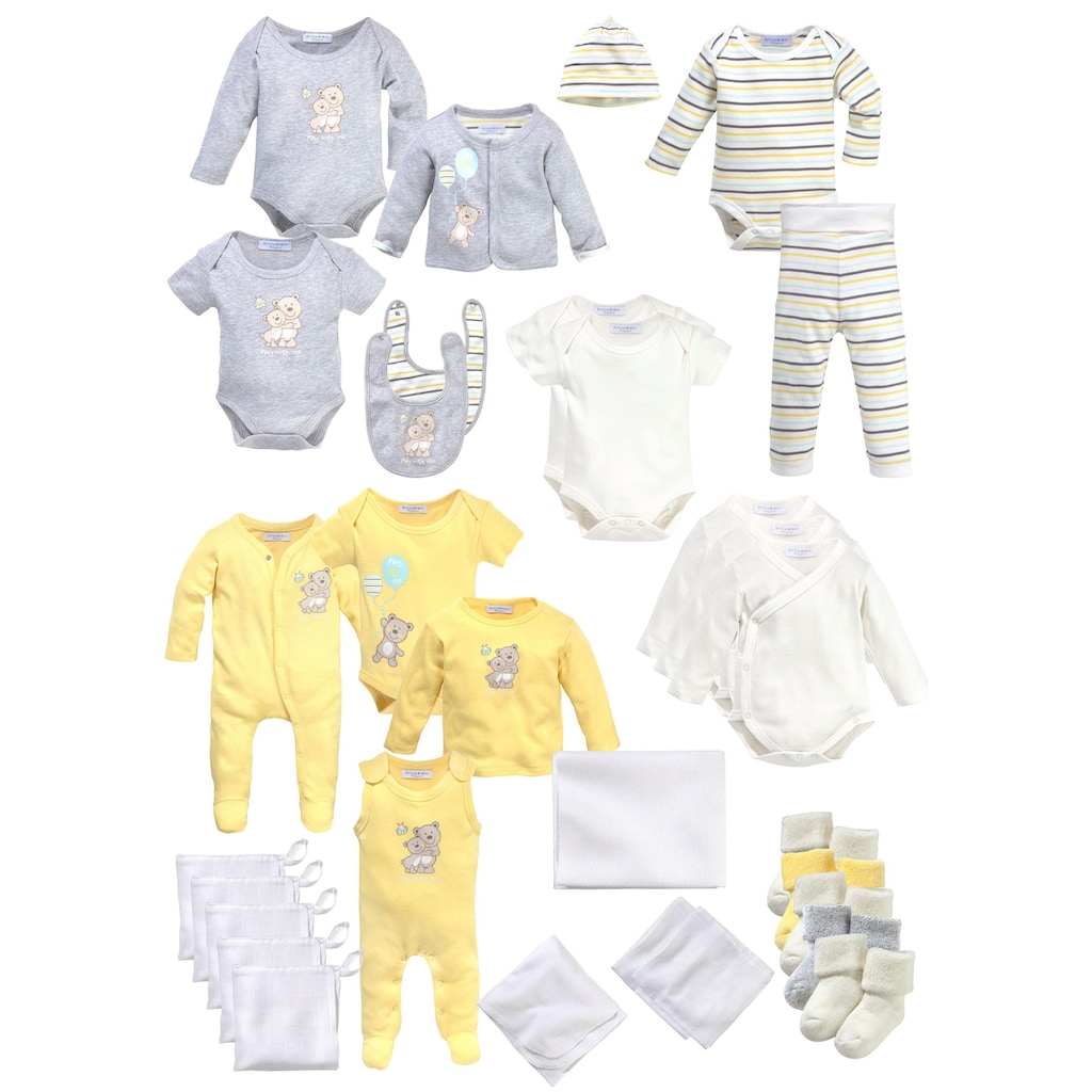 Klitzeklein Erstausstattungspaket »Baby-Set«, (Set, 30 tlg.), aus Bio-Baumwolle