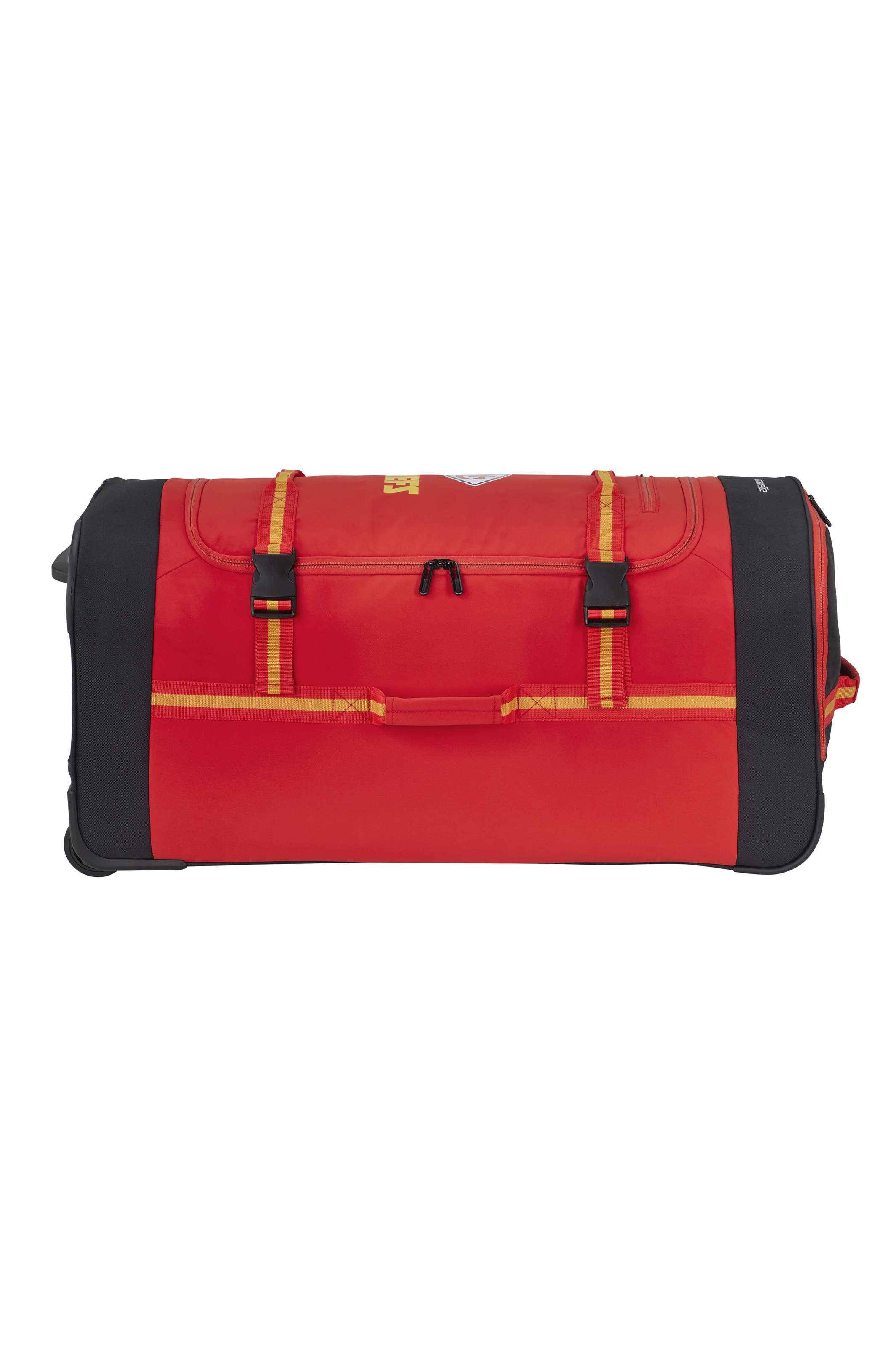 travelite "travelite x NFL Rollenreisetasche" große Öffnung, Schuhfach und Teleskopgestänge – robust und praktisch