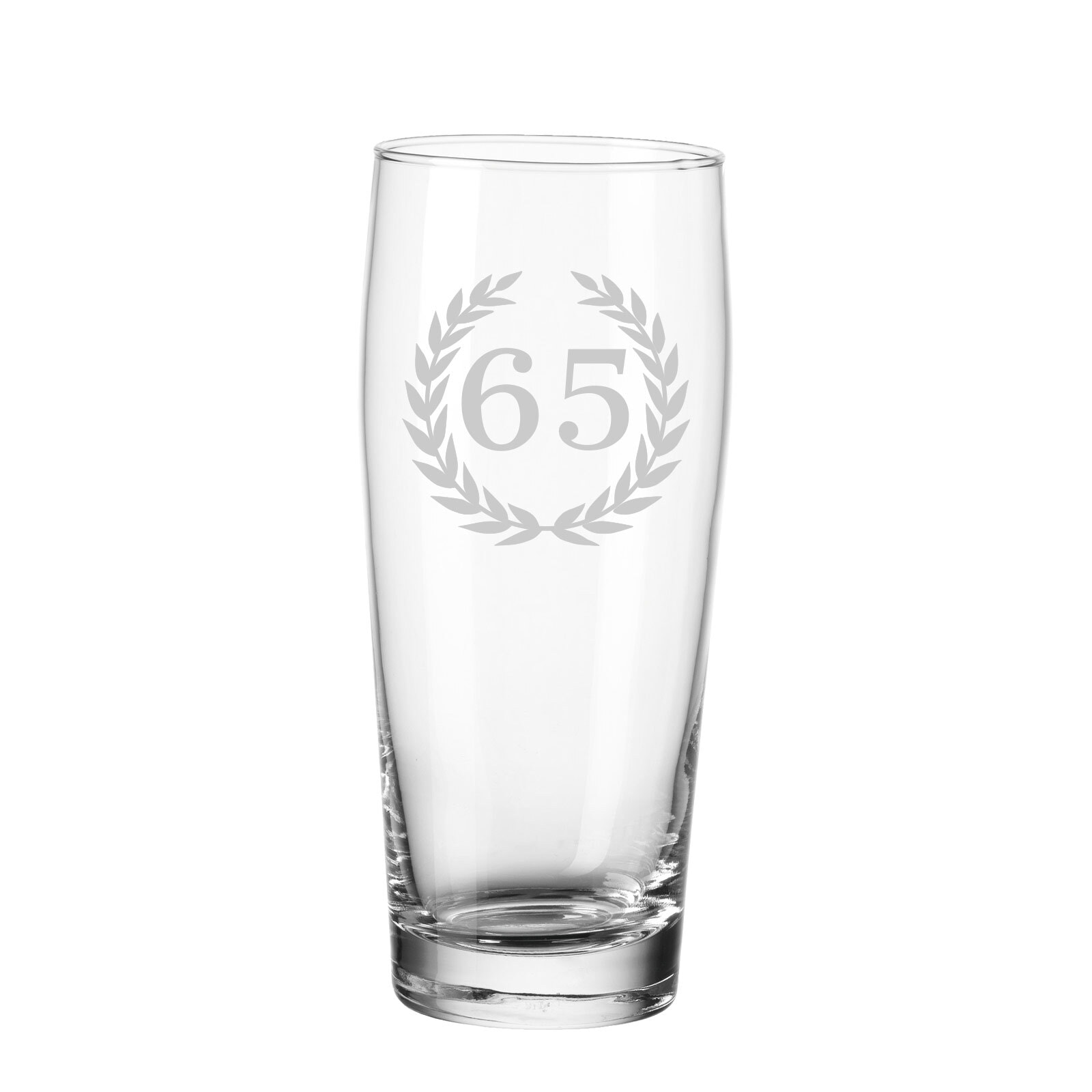 LUXENTU Bierglas »Willi Becher Bierglas mit Gravur 65. Jubiläum 0,5 l transparent«