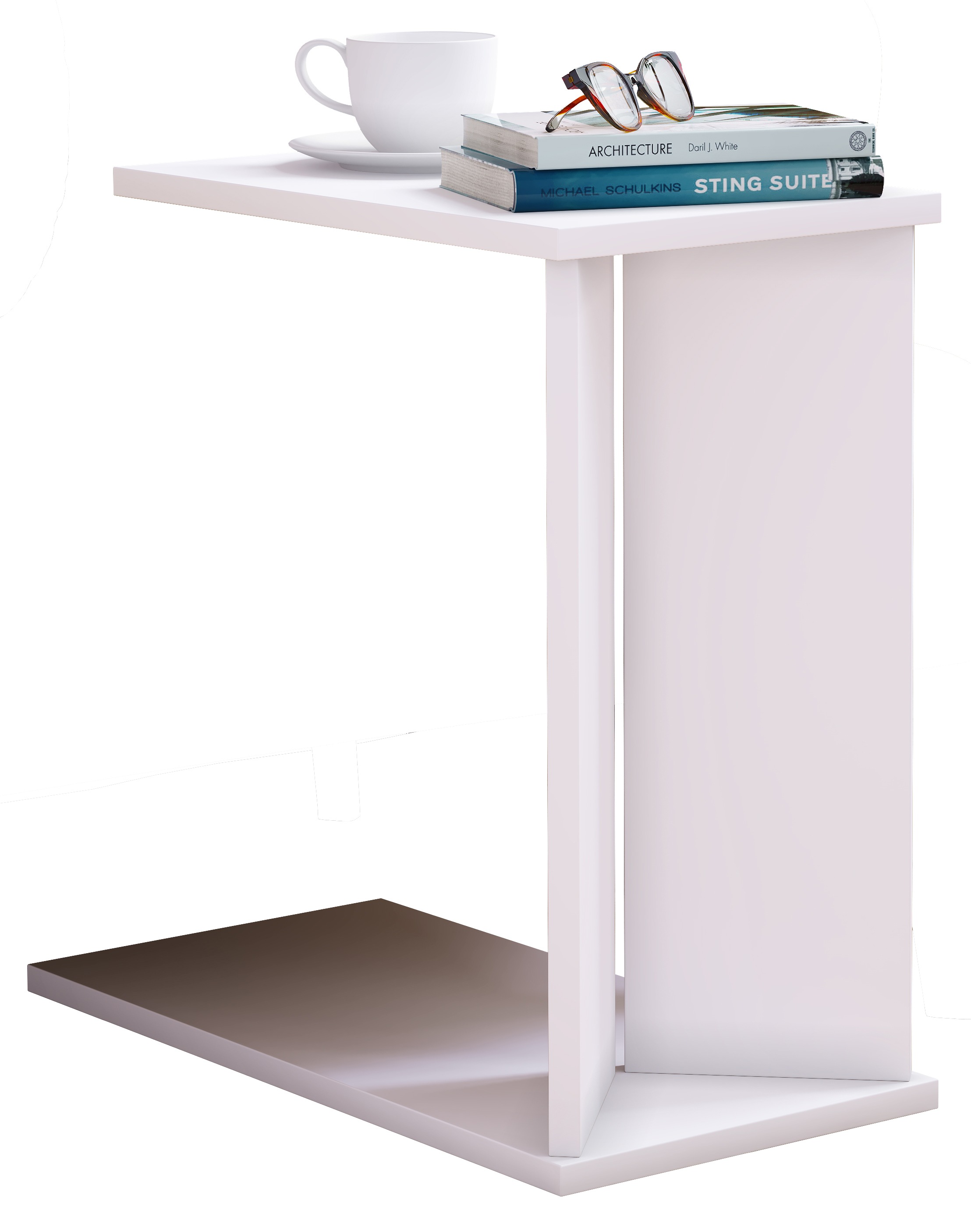 Couchtisch VCM, B:25cm T:50cmweiß, Wohnzimmer, Tische, "Holz Beistelltisch Couchtisch Sofatisch Nachto M"