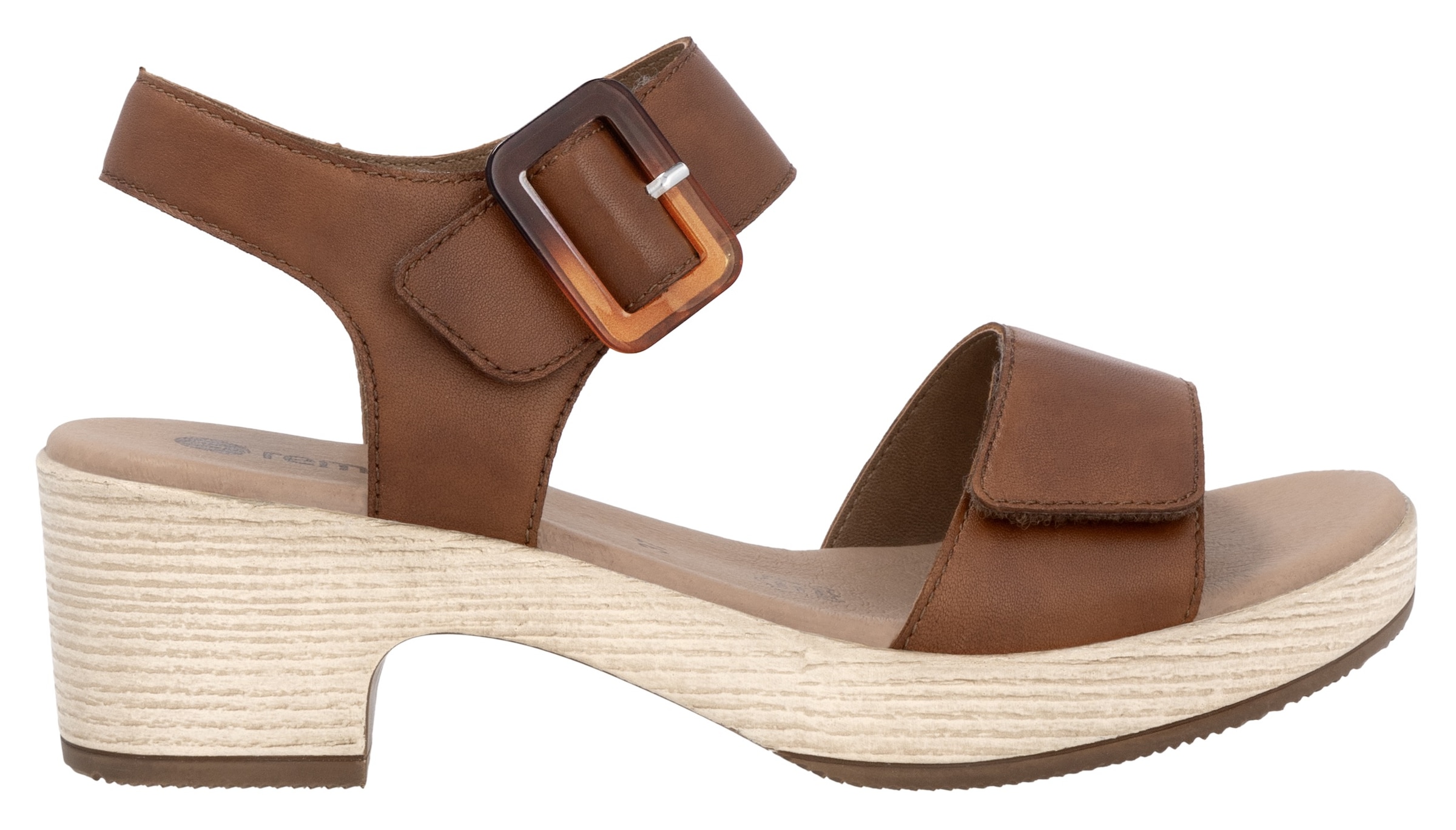 Remonte Sandalette, Blockabsatz, Sommerschuh, Sandale mit Klettverschlüssen