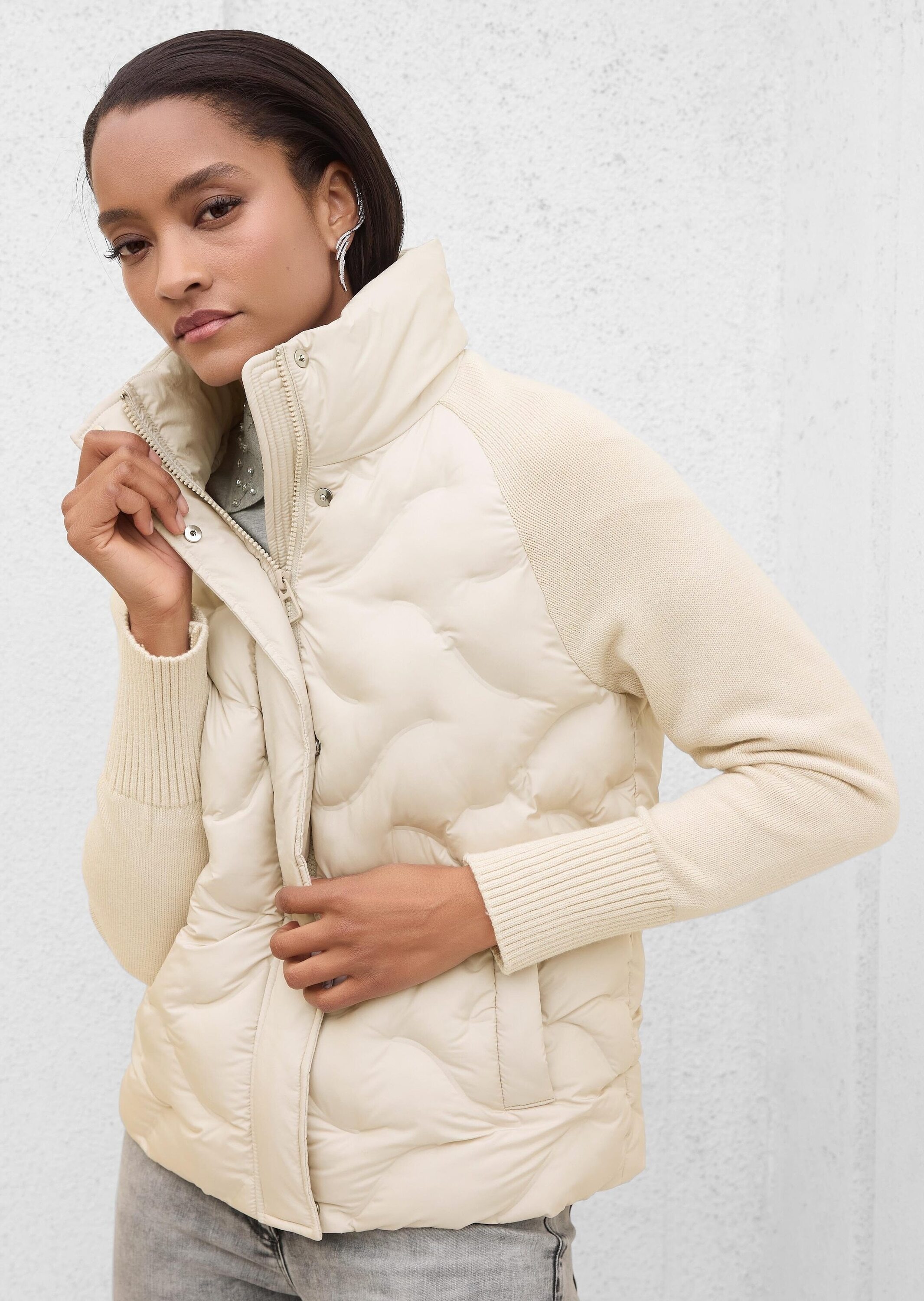 MADELEINE Kurzjacke »Jacke Steppjacke mit Strickärmeln«