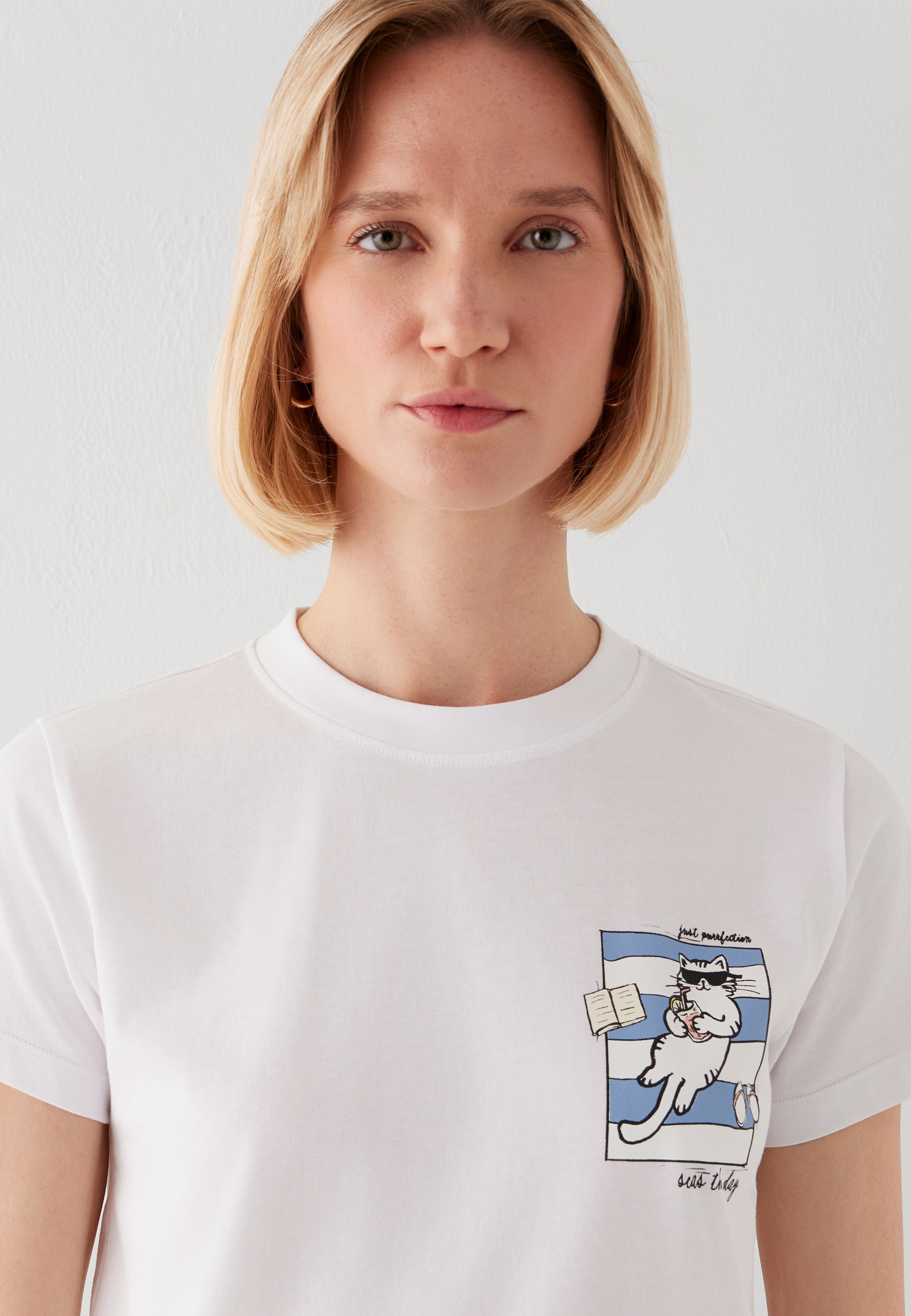 Mavi T-Shirt »CAT PRINTED T-SHIRT« Katzenprint T-Shirt