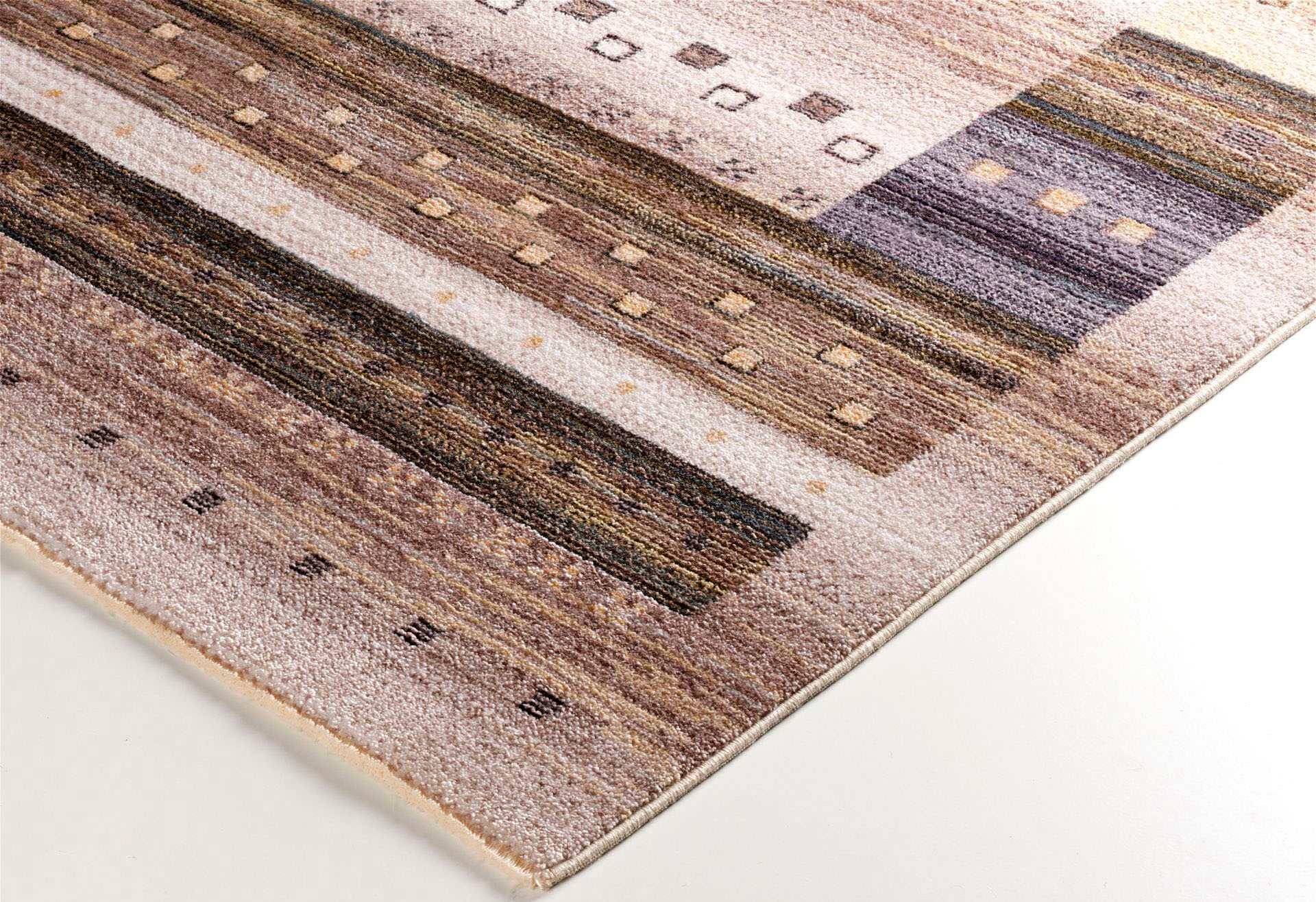 Teppich OCI DIE TEPPICHMARKE "Ovation Lorin", beige, B:120cm H:11mm L:180cm, Kunstfaser, Teppiche, Teppich, weich durch Microfaser, Glanz, Wohnzimmer 3