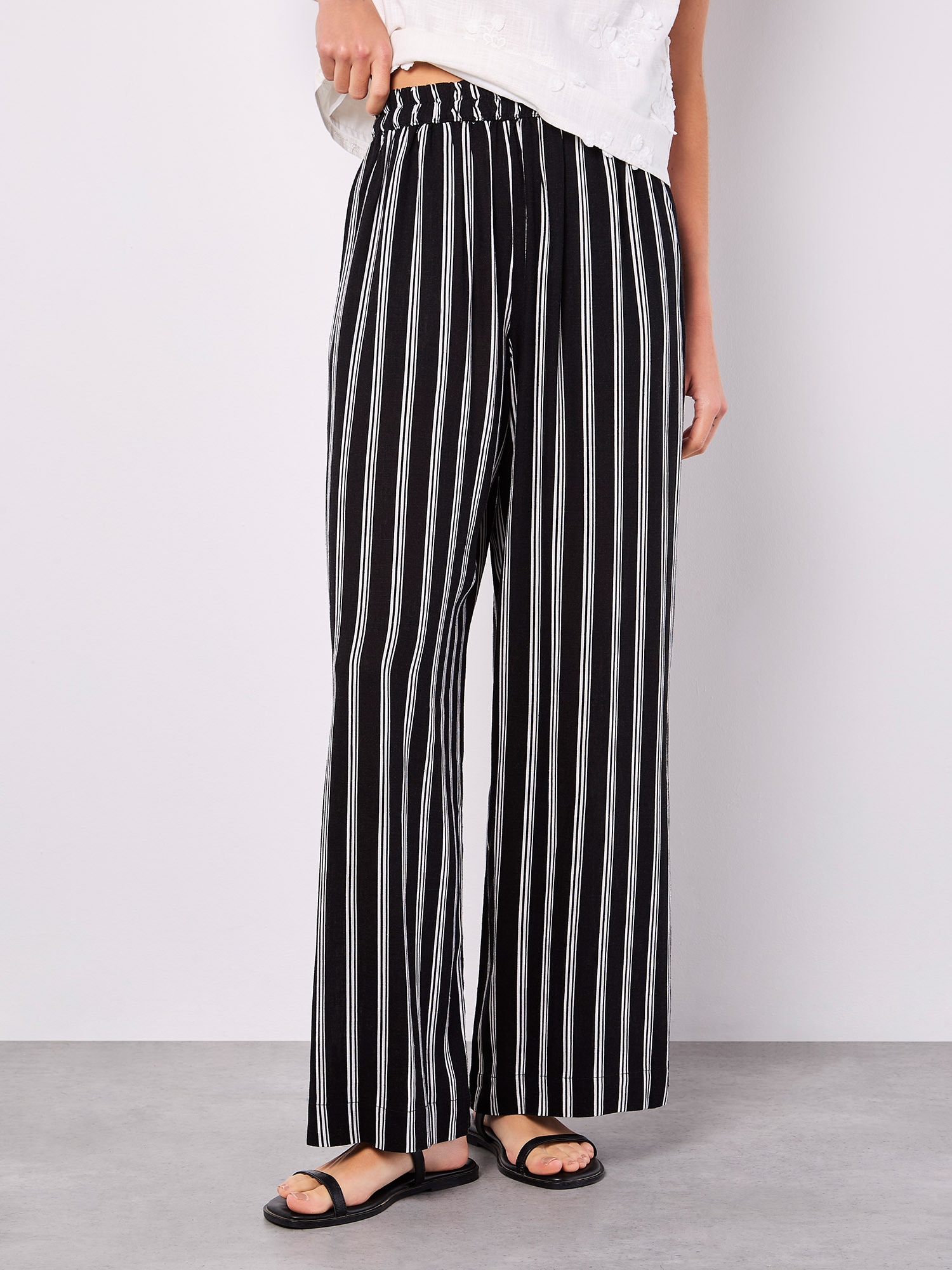 Apricot Relaxhose "Gestreifte Hose" mit weitem Bein
