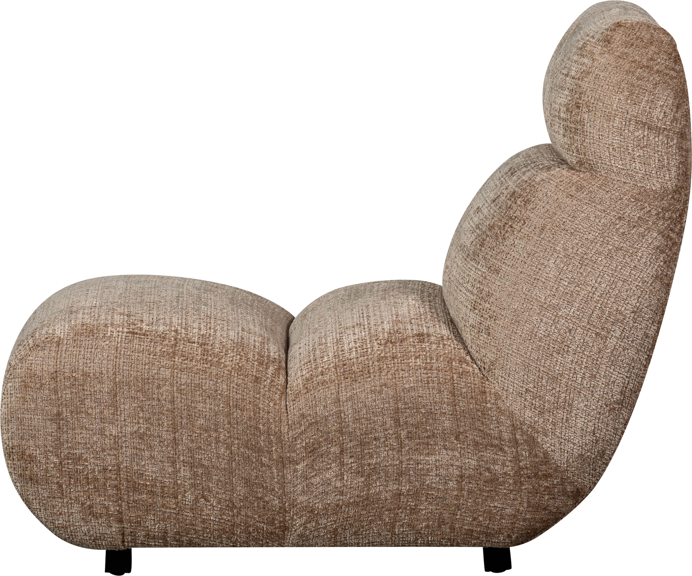WOOOD Sessel »Observe«, frei im Raum stellbar, grob gewebter Chenille-Stoff, H 82 cm x B 75 cm