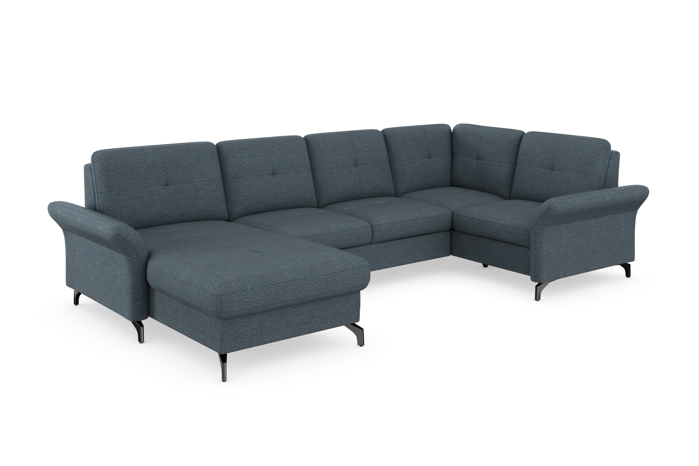 Places of Style Wohnlandschaft »Calando U-Form«, wahlweise mit Bettfunktion, Bettkasten und Armteilfunktion