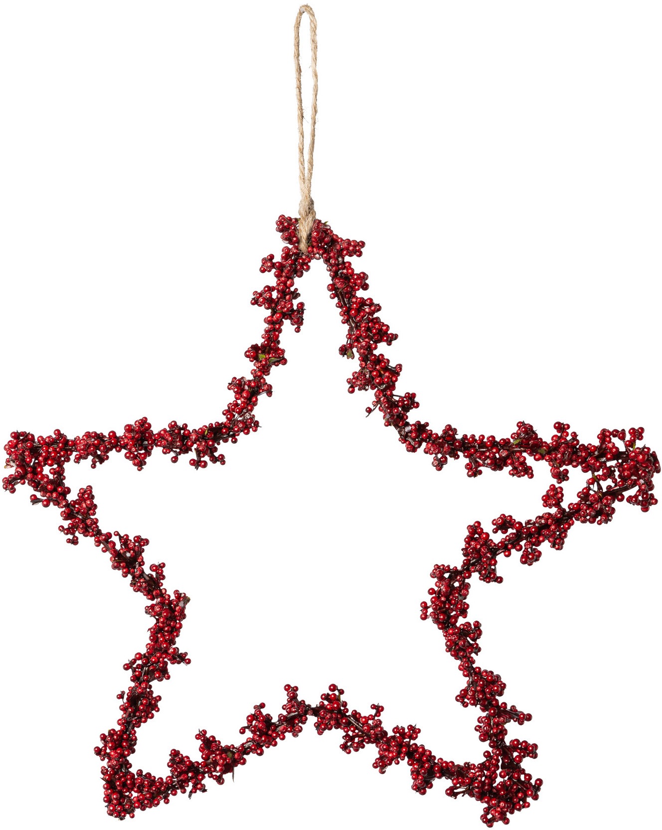 Creativ deco Dekostern "Weihnachtsstern, Weihnachtsdeko rot" mit Mini-Beere günstig online kaufen